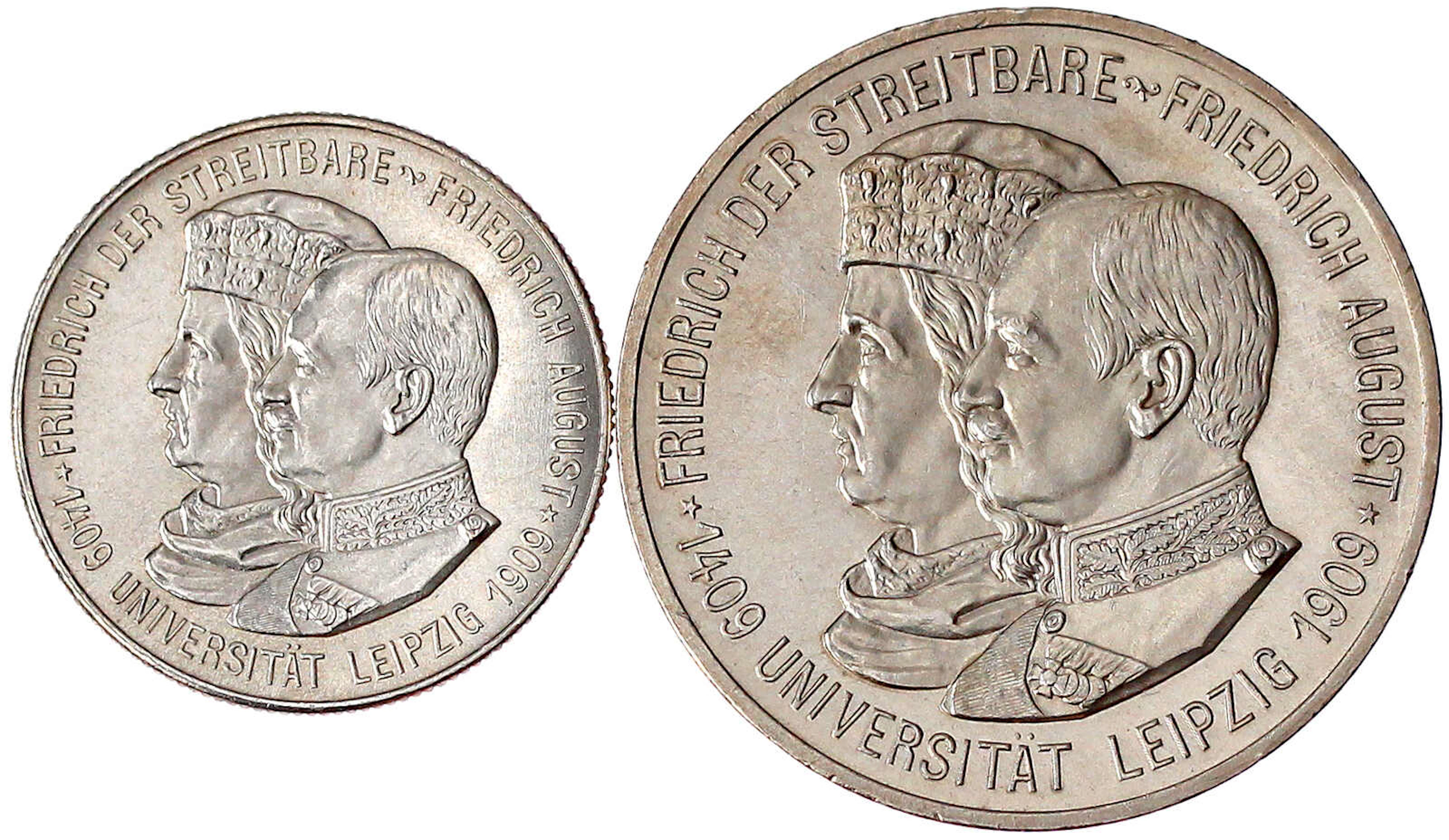 Reichssilbermünzen J. 19-178, Sachsen, Friedrich August III., 1904-1918