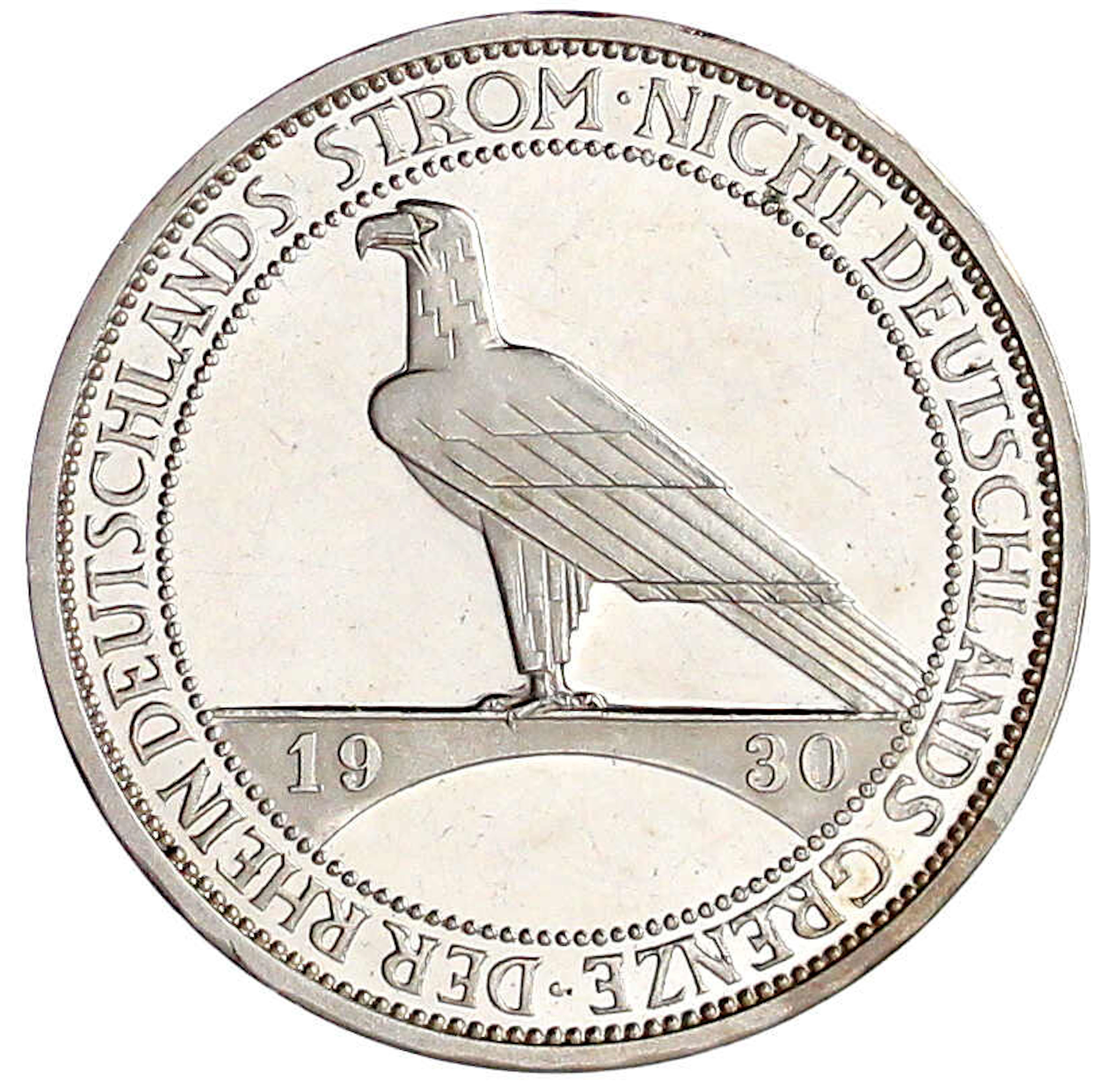 Weimarer Republik, Gedenkmünzen, 3 Reichsmark Rheinstrom