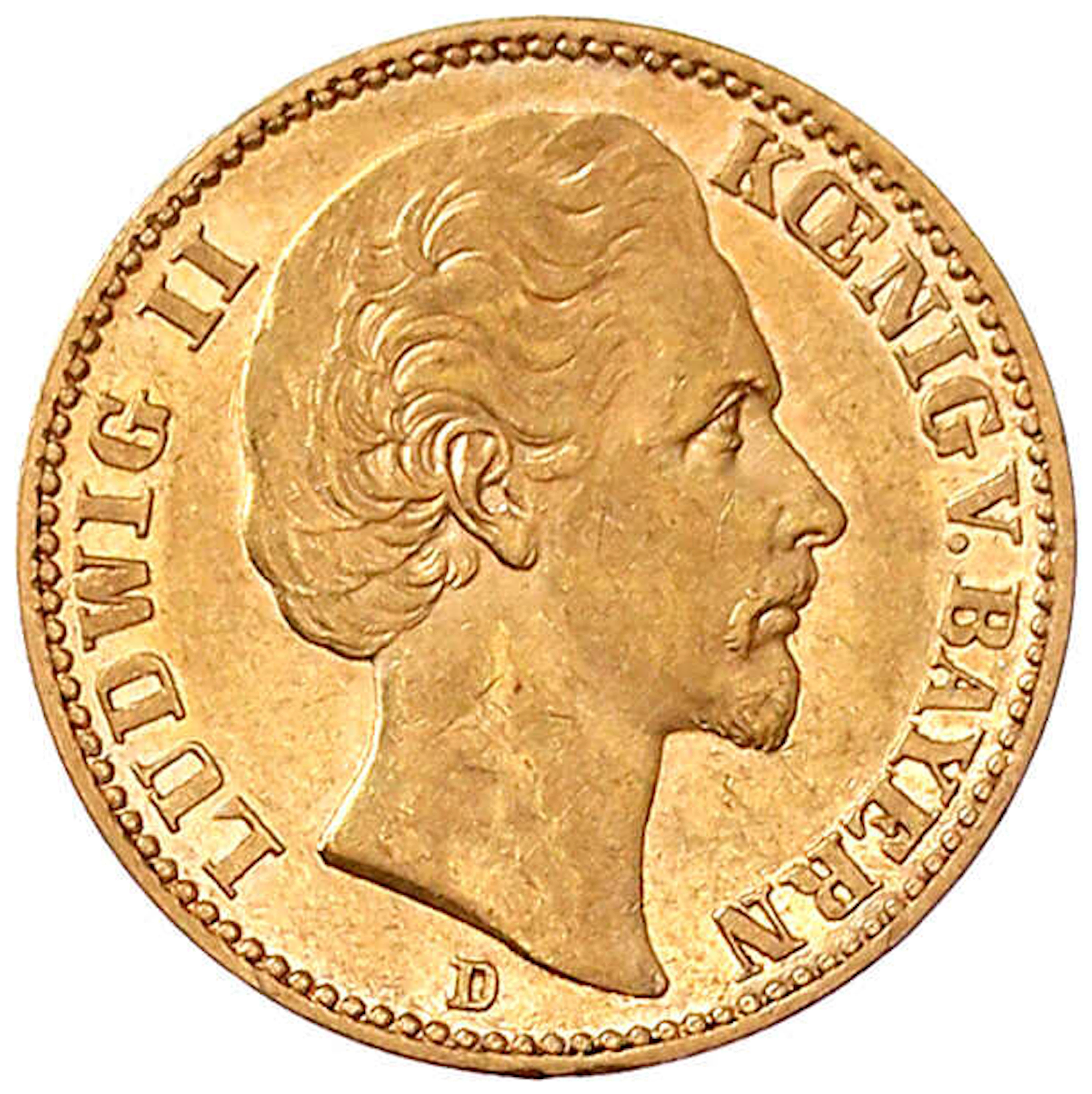 Reichsgoldmünzen, Bayern, Ludwig II., 1864-1886