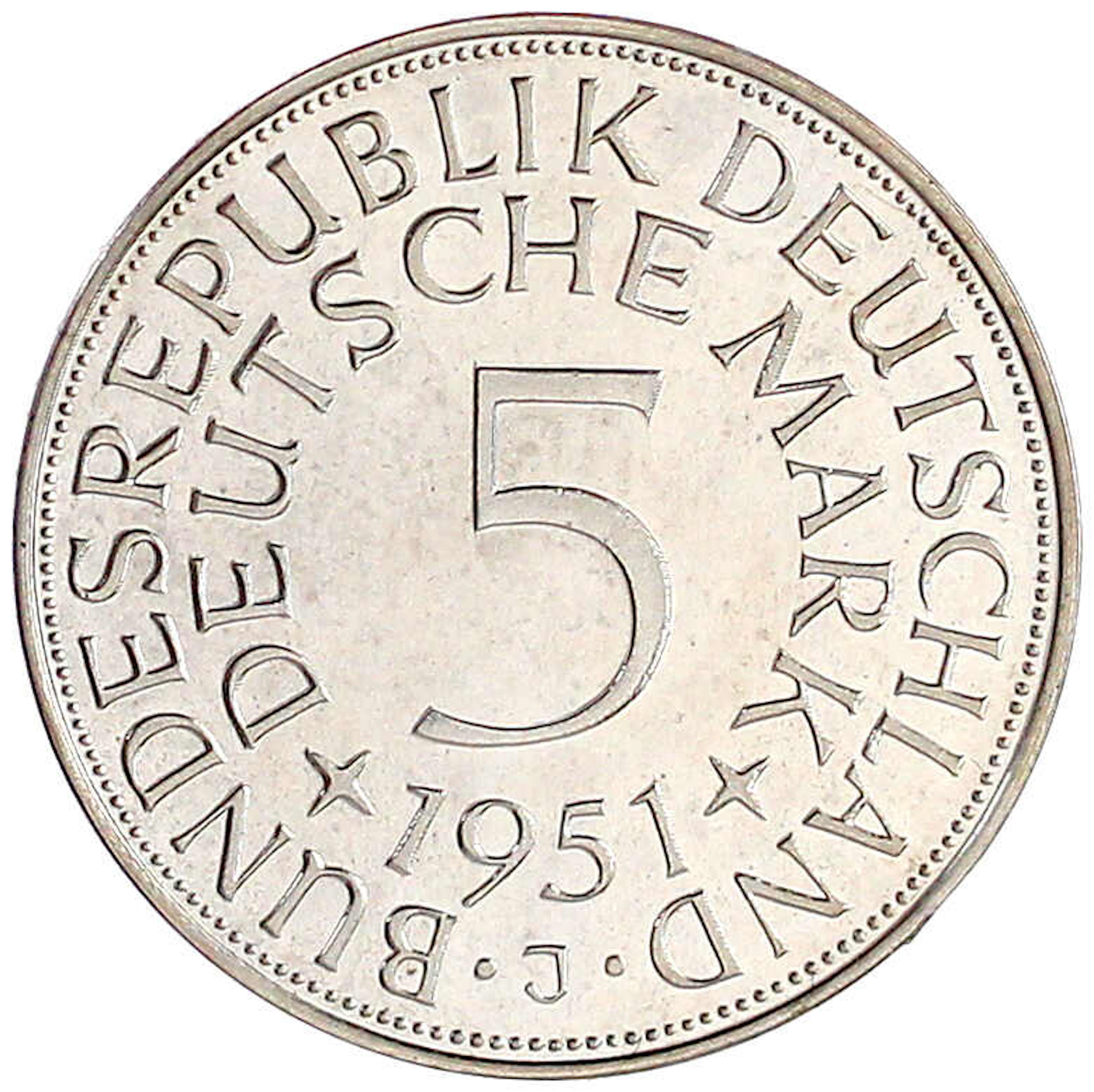 Münzen der Bundesrepublik Deutschland, Kursmünzen, 5 Deutsche Mark