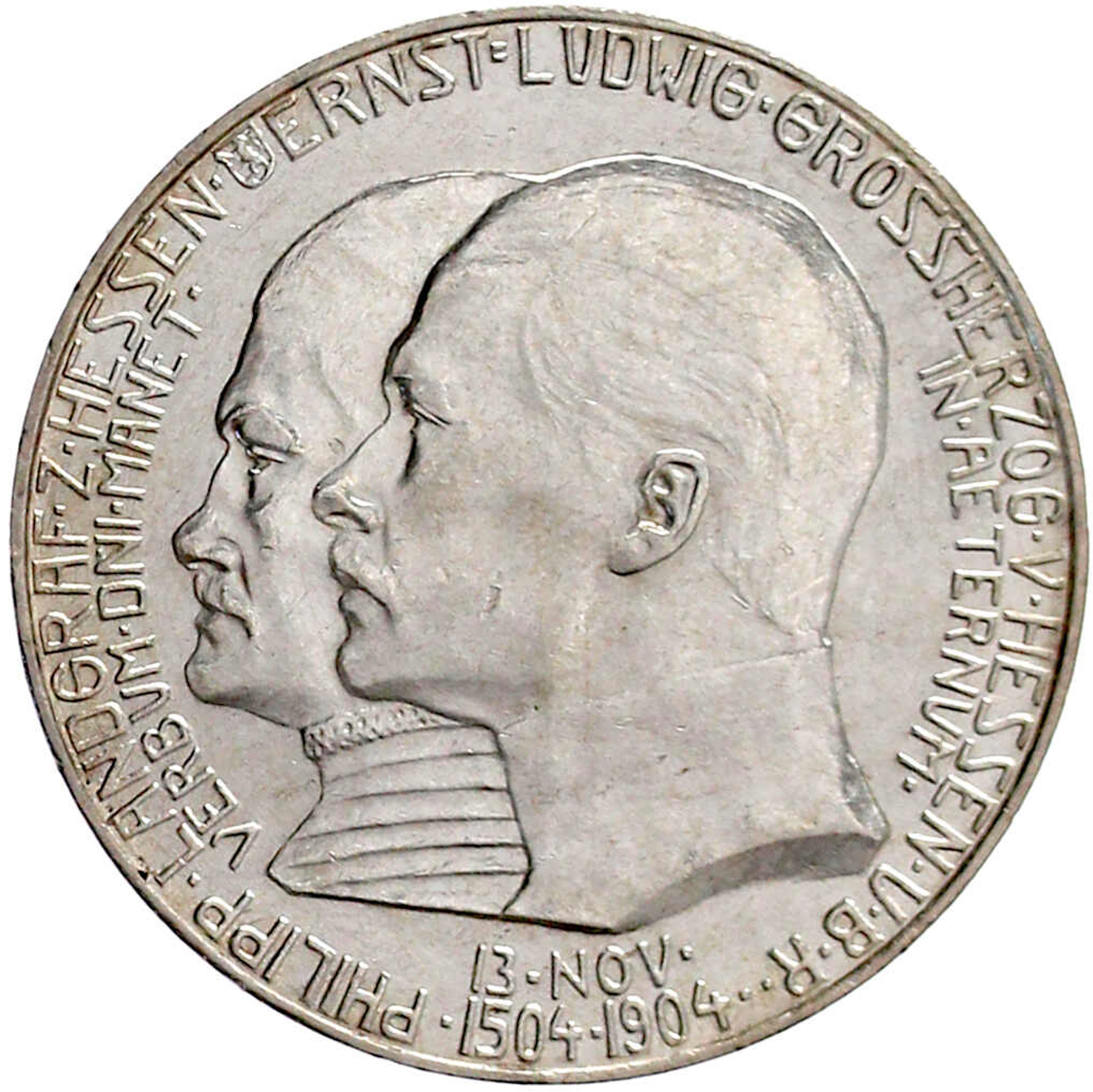 Reichssilbermünzen J. 19-178, Hessen, Ernst Ludwig, 1892-1918