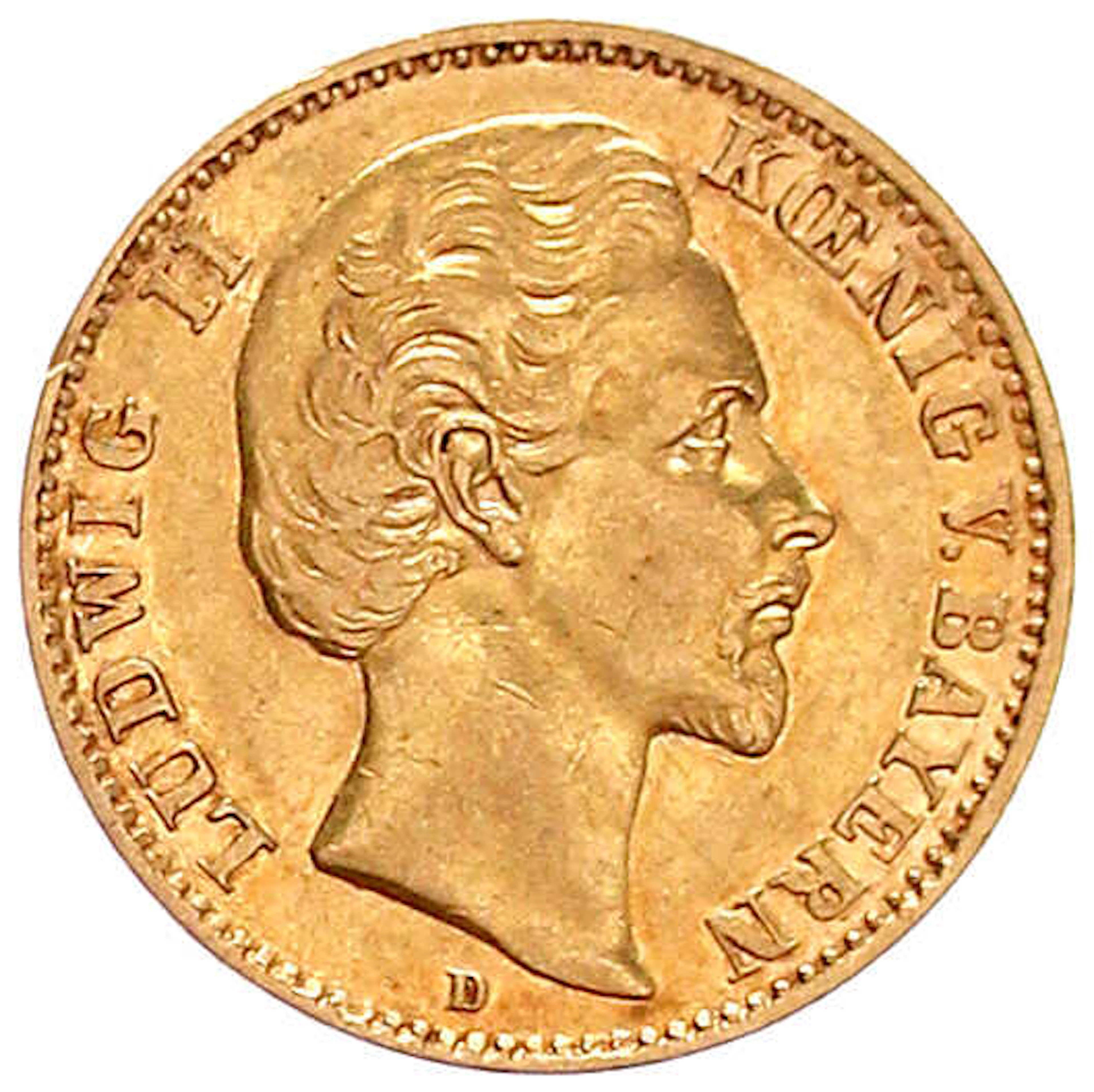 Reichsgoldmünzen, Bayern, Ludwig II., 1864-1886