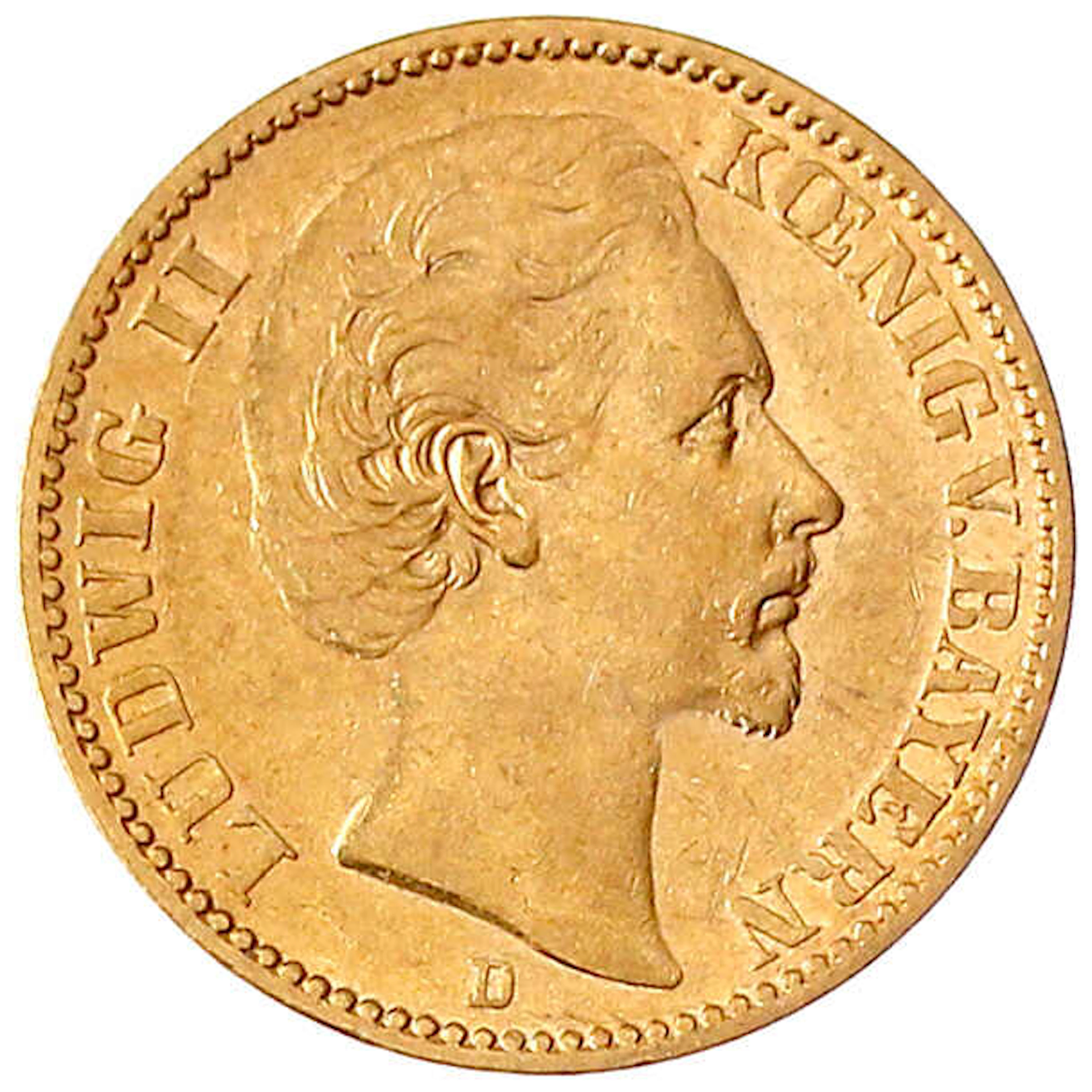 Reichsgoldmünzen, Bayern, Ludwig II., 1864-1886