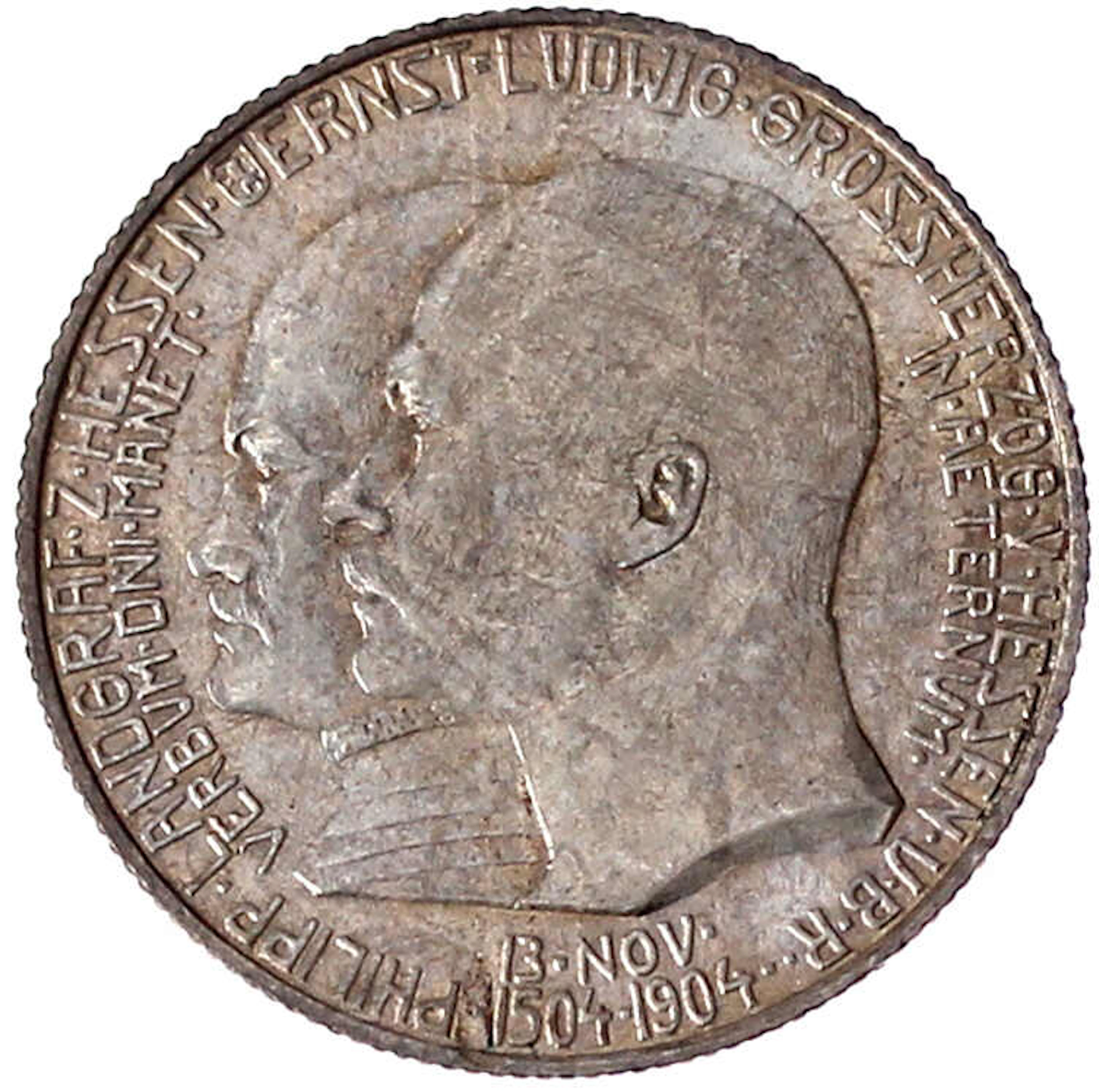 Reichssilbermünzen J. 19-178, Hessen, Ernst Ludwig, 1892-1918