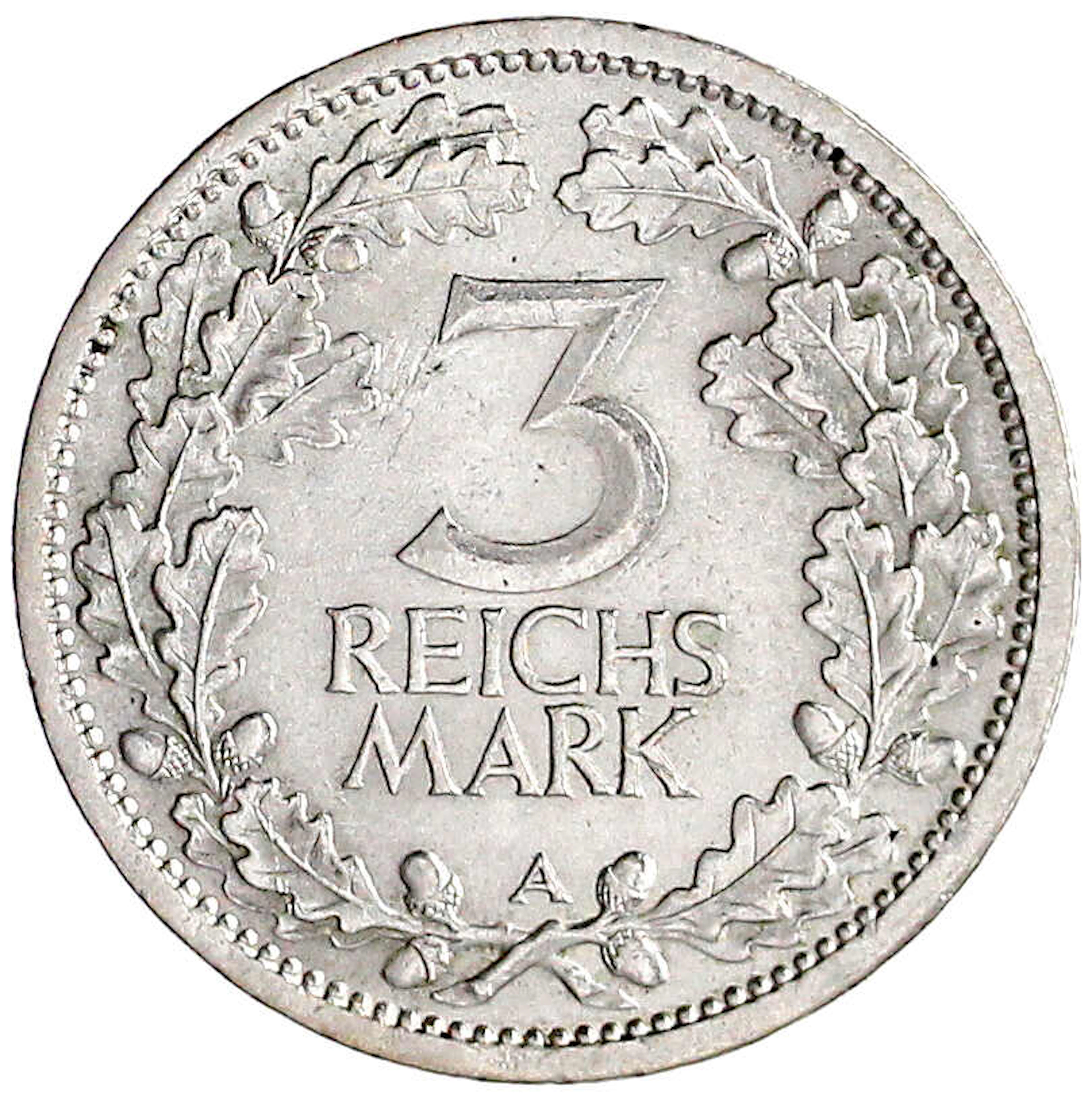 Weimarer Republik, Kursmünzen, 3 Reichsmark, Silber 1931-1933