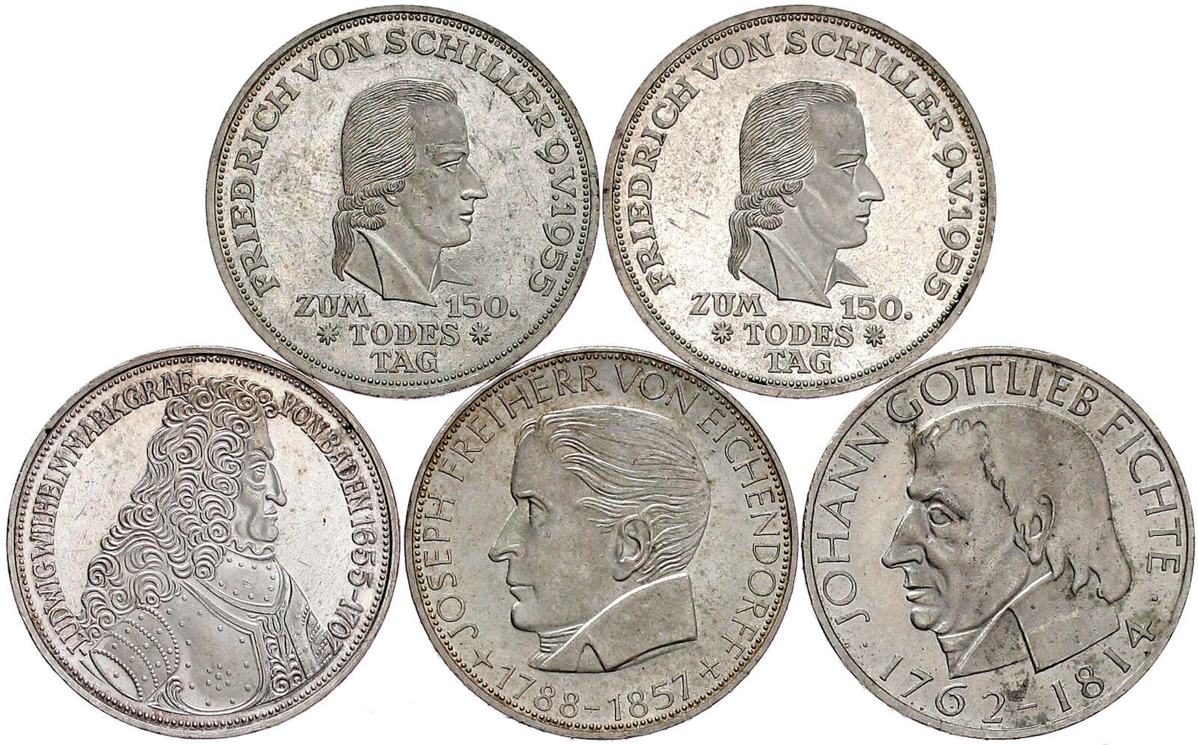 Münzen der Bundesrepublik Deutschland, Gedenkmünzen, 5 Deutsche Mark