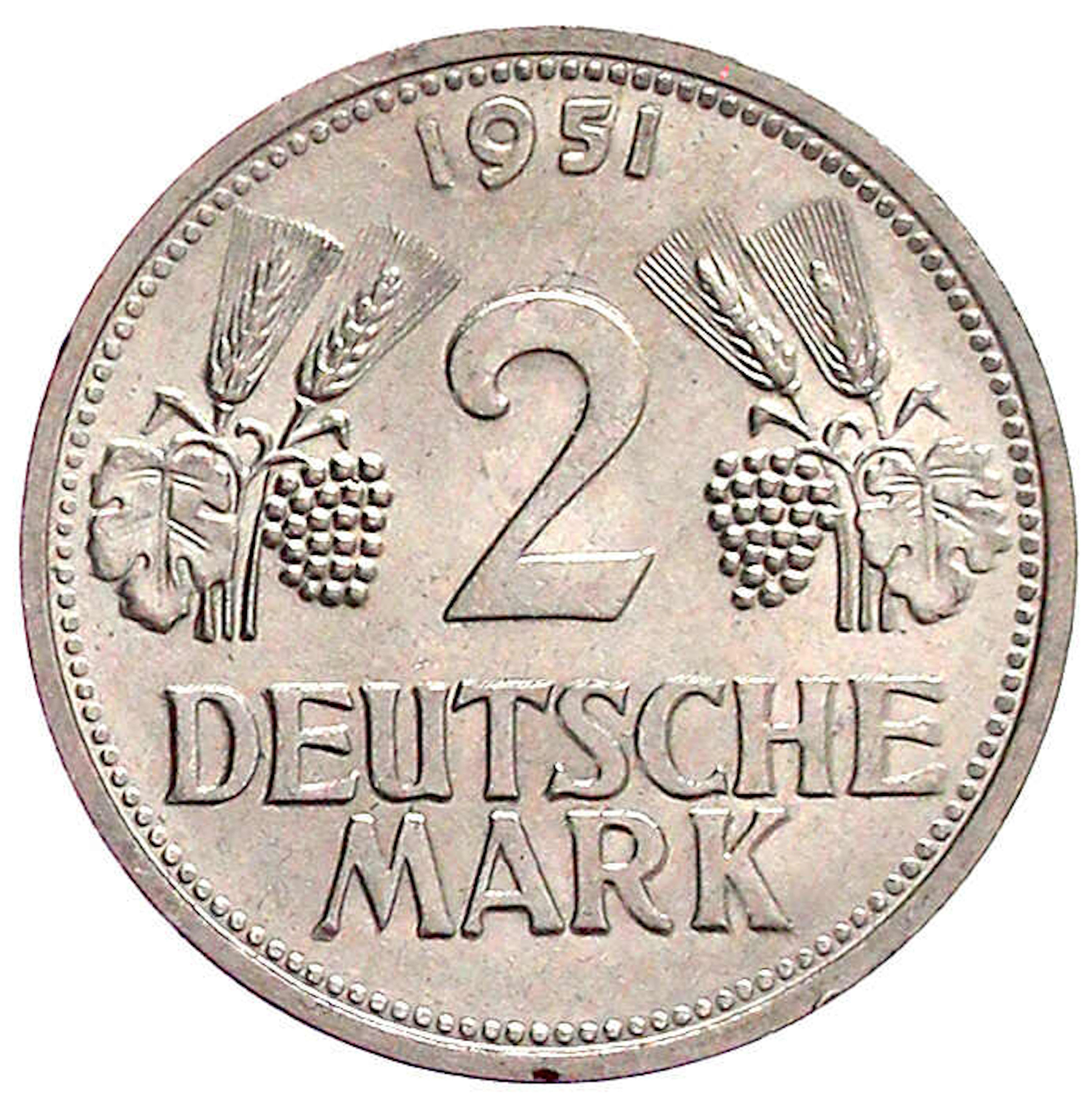 Münzen der Bundesrepublik Deutschland, Kursmünzen, 2 Deutsche Mark