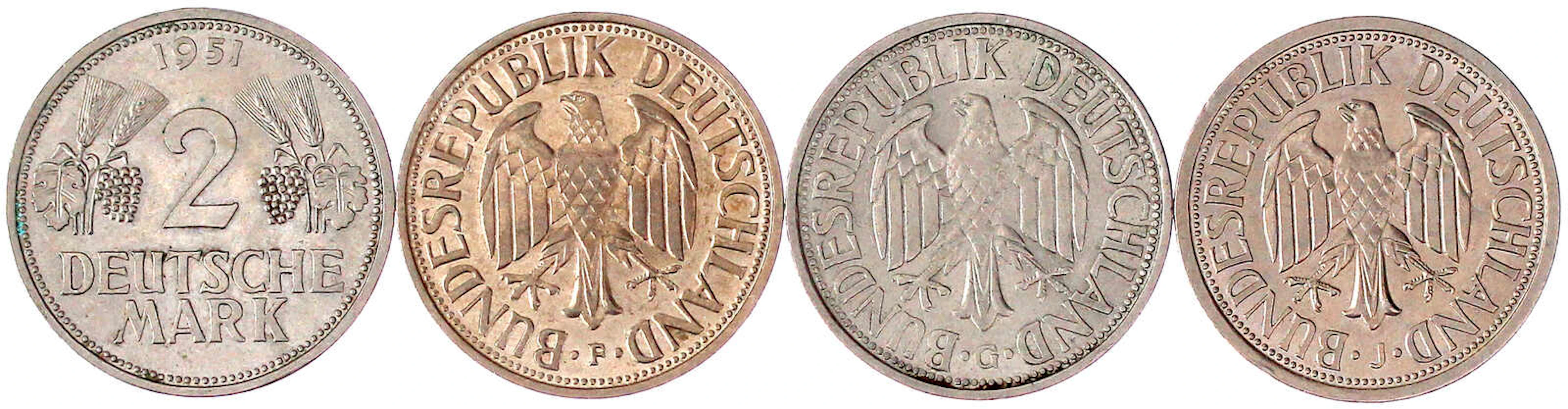 Münzen der Bundesrepublik Deutschland, Kursmünzen, 2 Deutsche Mark