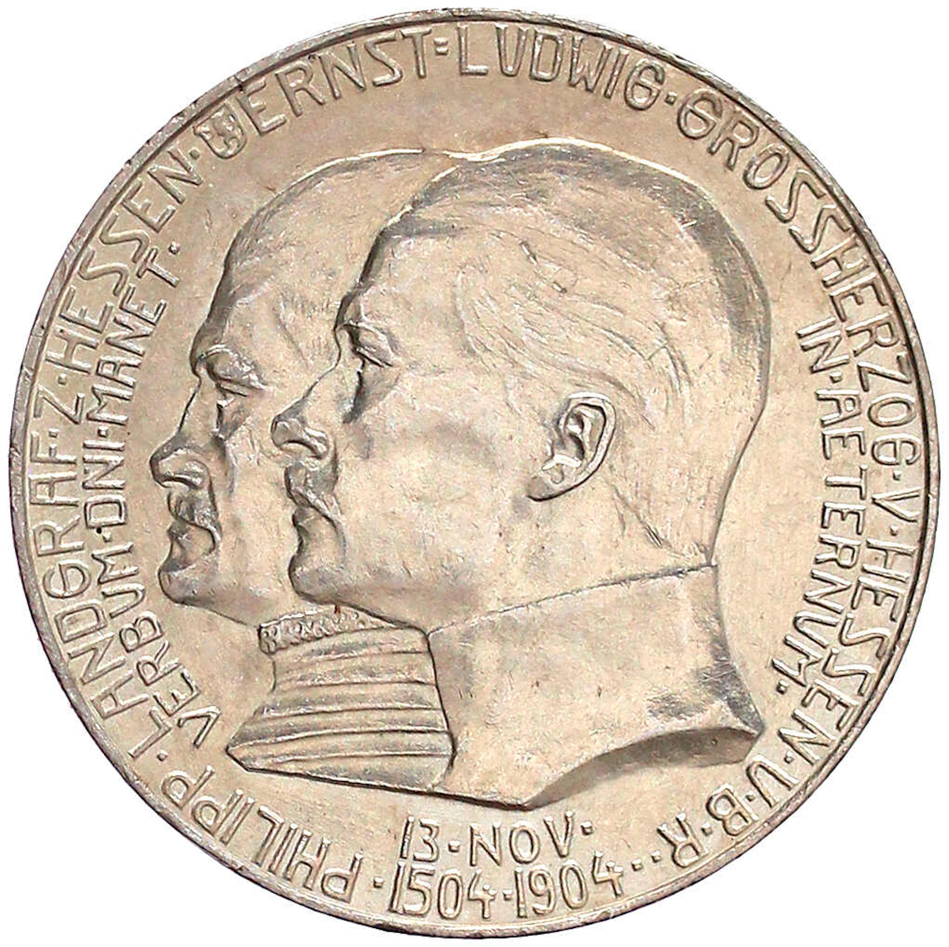 Reichssilbermünzen J. 19-178, Hessen, Ernst Ludwig, 1892-1918