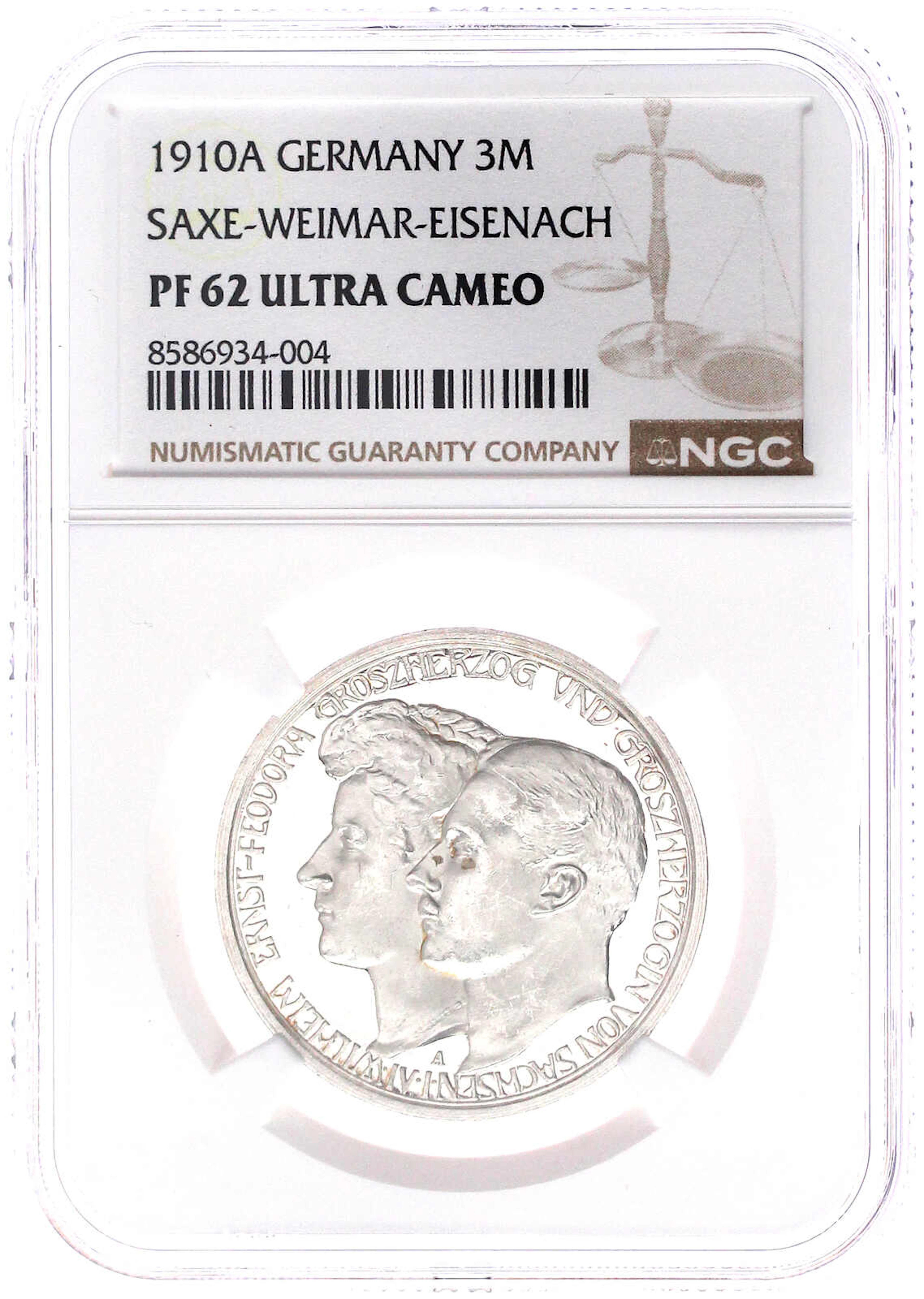 Reichssilbermünzen J. 19-178, Sachsen-Weimar-Eisenach, Wilhelm Ernst, 1901-1918