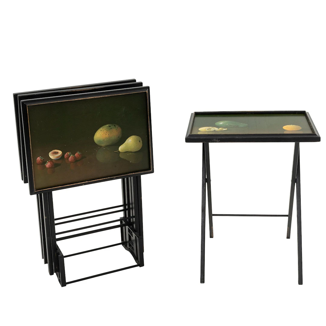 JUEGO DE MESAS DE SERVICIO, EE. UU, SXX. De la marca Artex. En madera