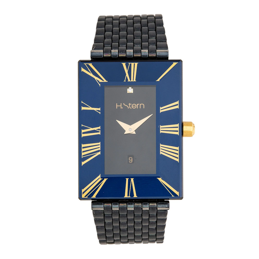 RELOJ H STERN BLUE SAPPHIRE CON DIAMANTE EN ACERO