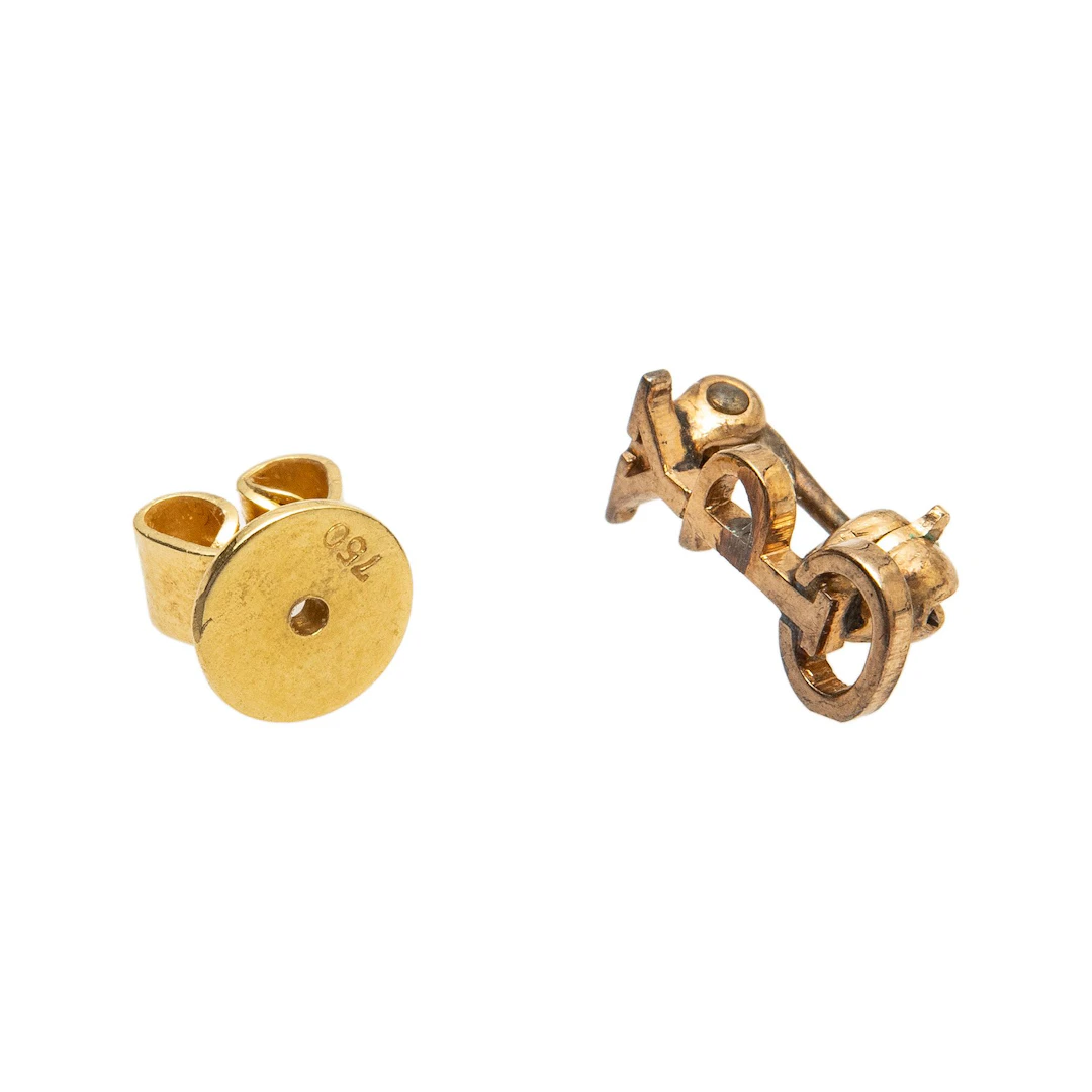 BROCHE Y CONTRA EN ORO AMARILLO DE 18K Y 10K
