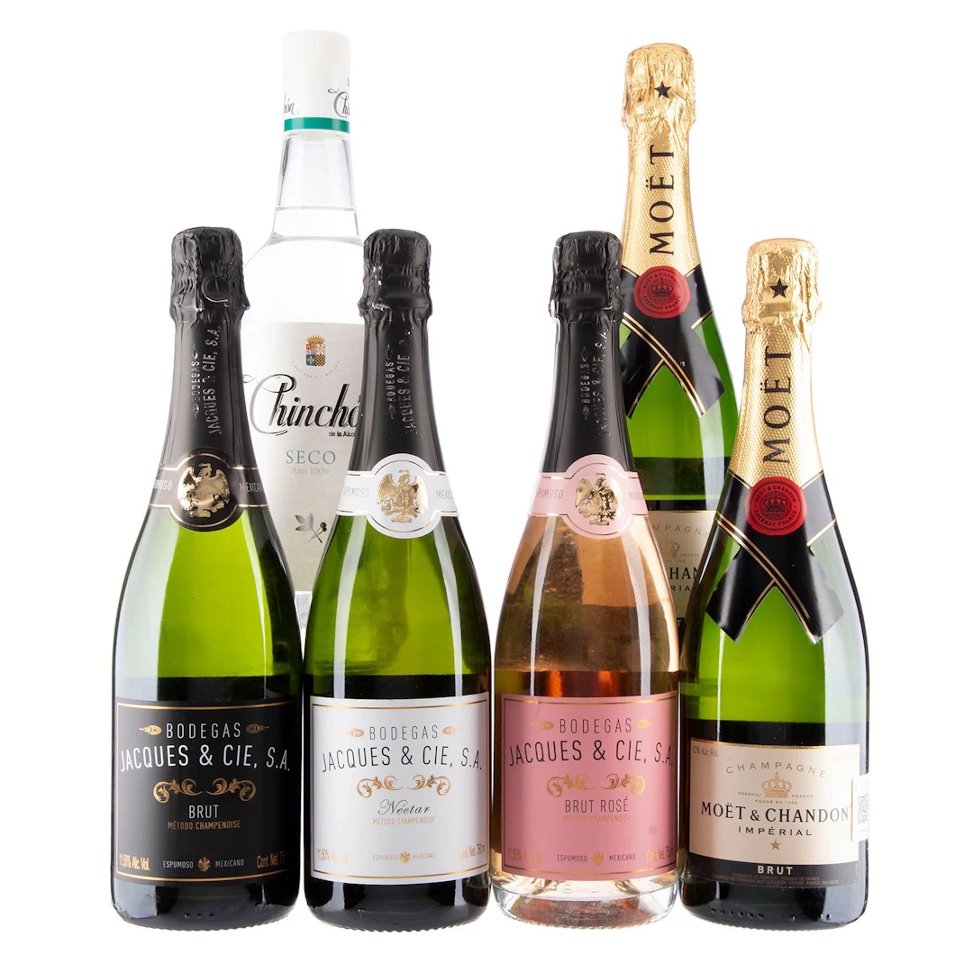 Espumosos y licores varios: Moet & Chandon(2)/ Jacques & CIE, Brut
