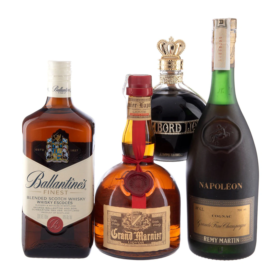 Remy Martin, Napoleon/ Ballantines Finest Whisky/ Grand Marnier/ Chambord