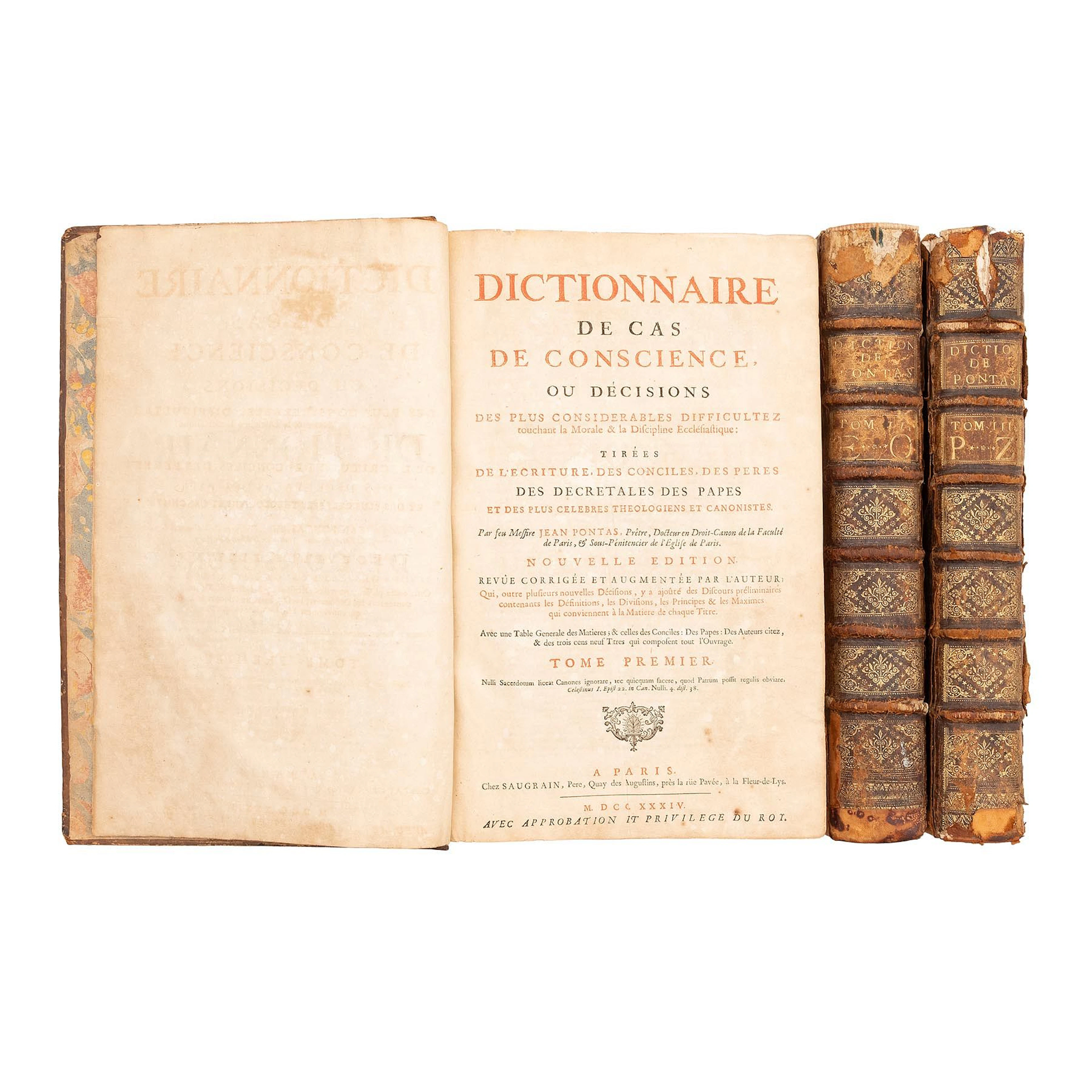 JEAN PONTAS (FRANCIA, 1638 - 1728). DICTIONNAIRE DE CAS DE CONSCIENCE.