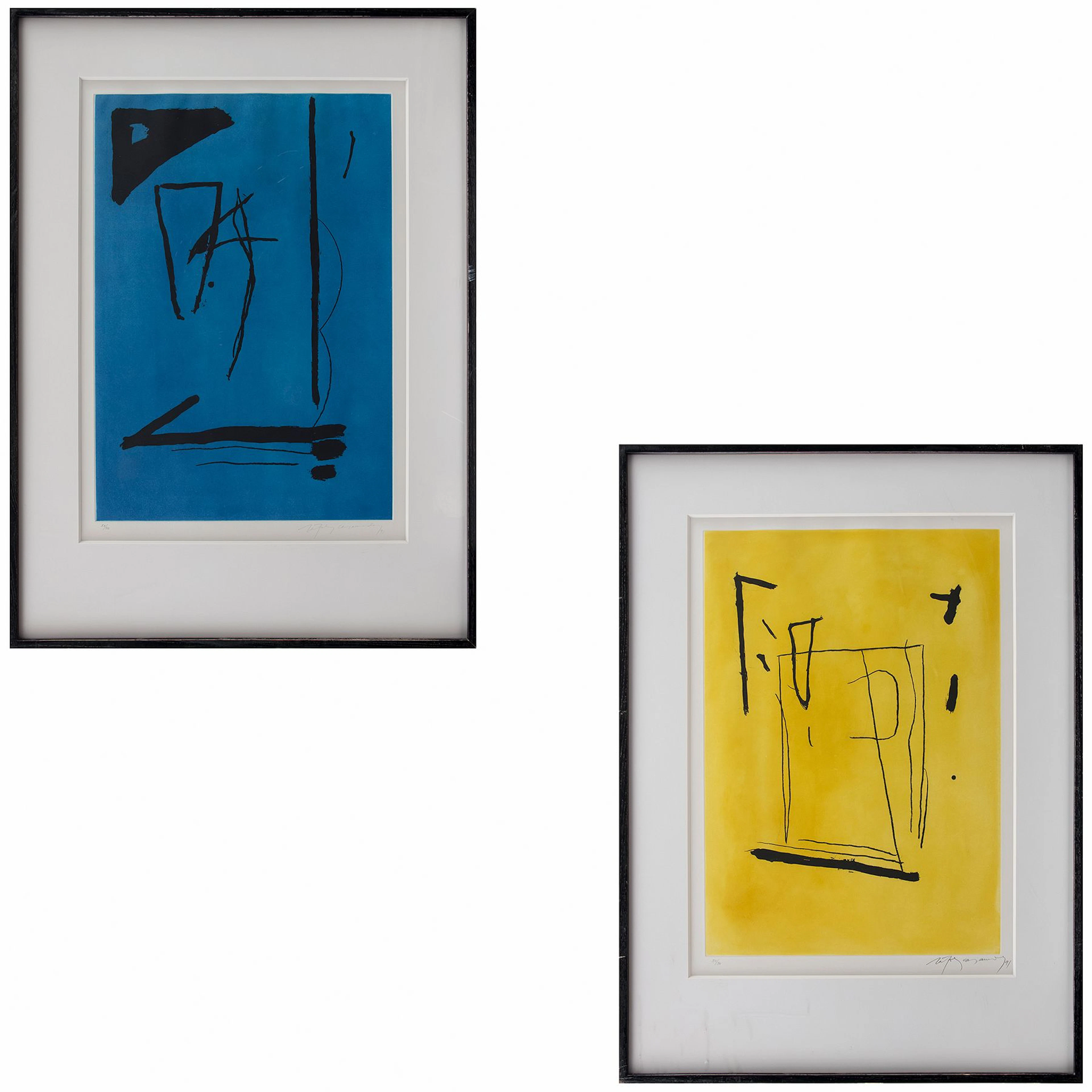 ALBERT RÀFOLS-CASAMADA. Signe i color 7 y 3, 1991. Firmados. Grabados