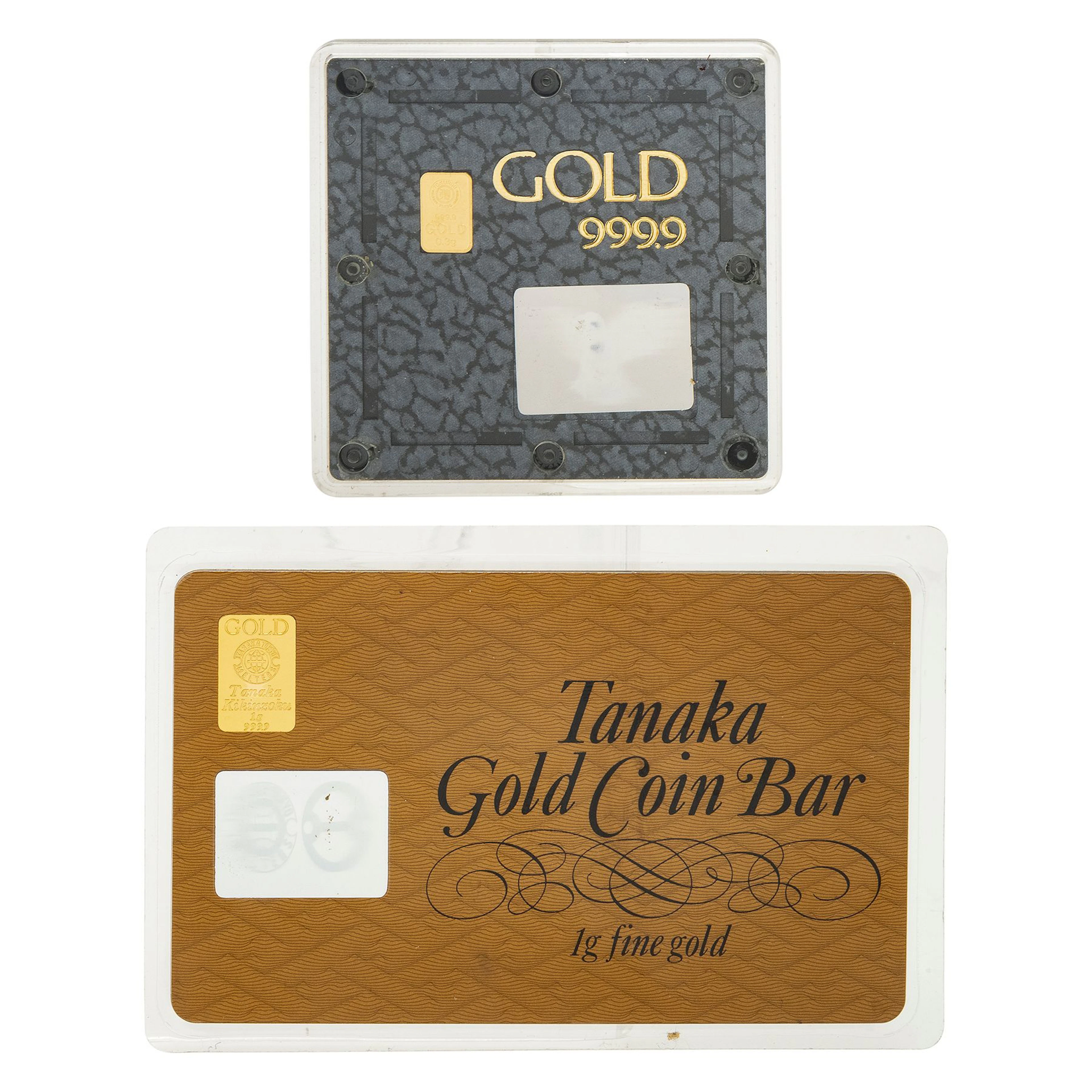 DOS MINI LINGOTES POR TOKURIKI Y TANAKA ASSAYERS EN ORO LEY .999