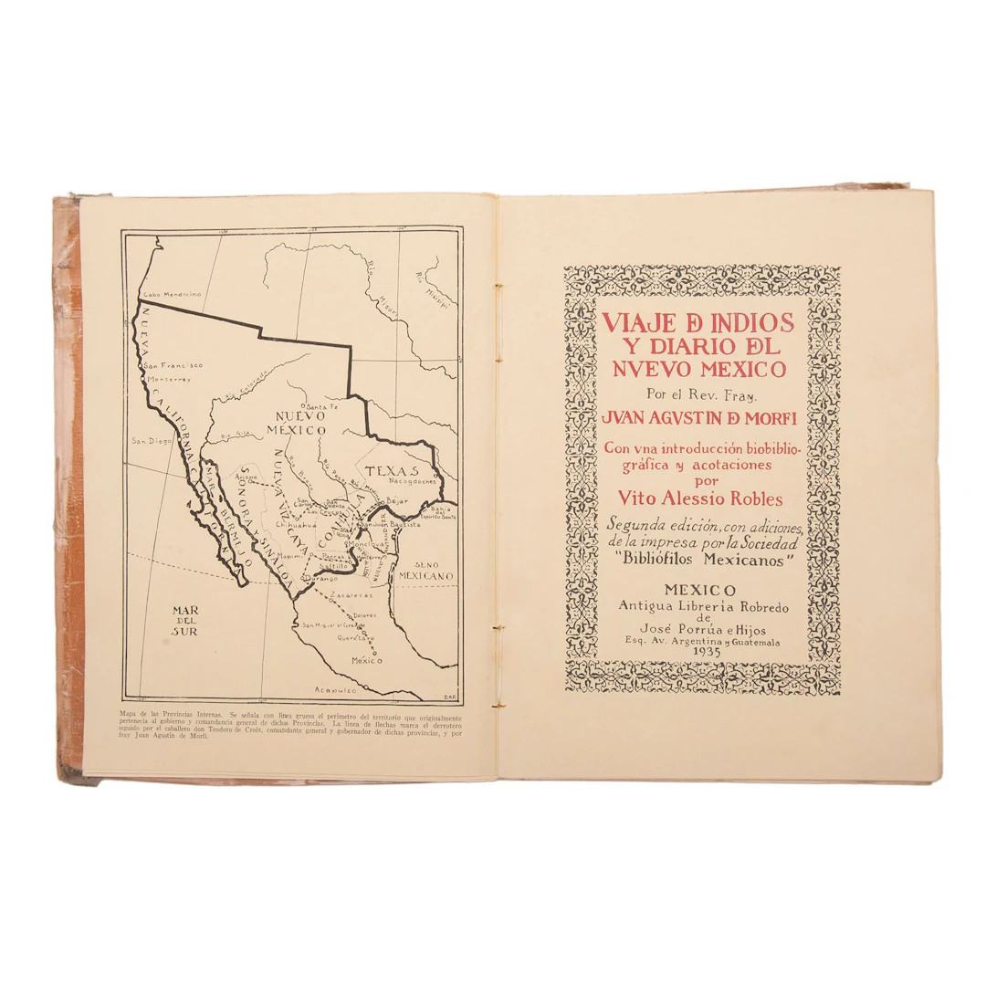 MORFI, FRAY JUAN AGUSTÍN DE VIAJE DE INDIOS Y DIARIO DEL NUEVO MÉXICO.MÉXICO: