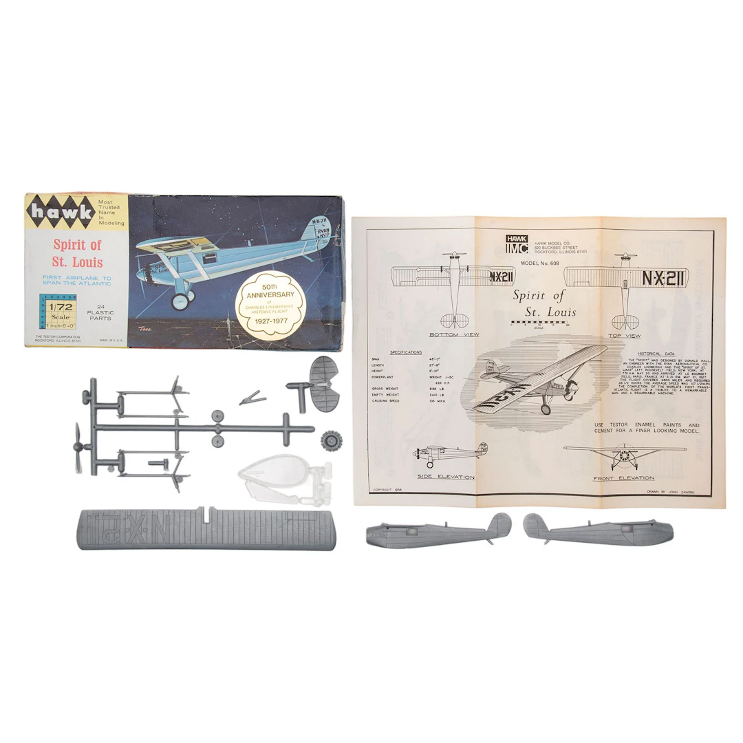 MODELO A ESCALA DEL SPIRIT OF ST. LOUIS FIRST AIRPLANE TO SPAN THE