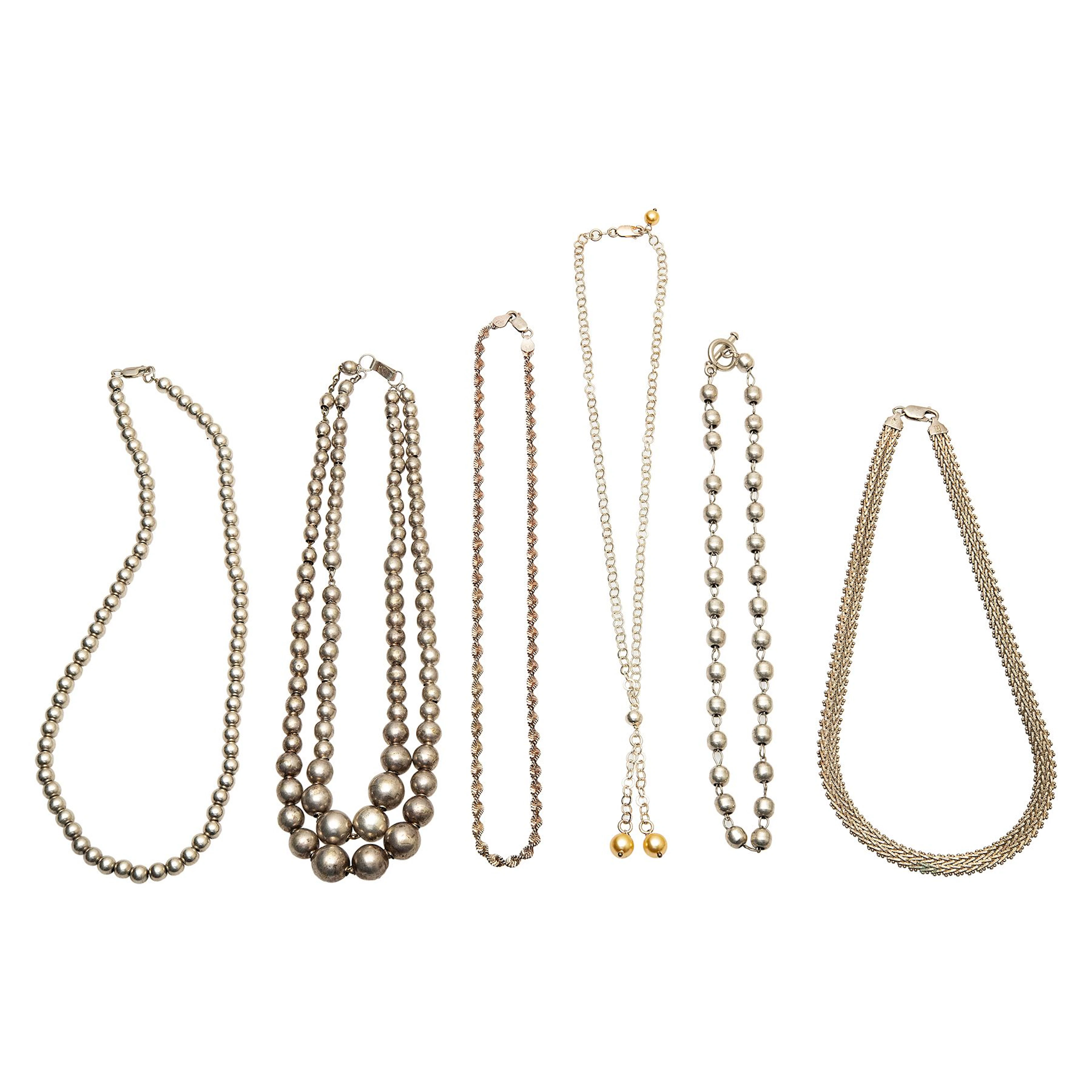 SEIS COLLARES EN PLATA .925
