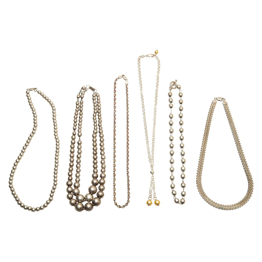 SEIS COLLARES EN PLATA .925