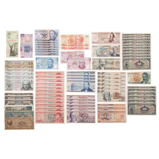 COLECCIÓN DE BILLETES DE EL BANCO DE MÉXICO, MÉXICO, 1961 - 2021.