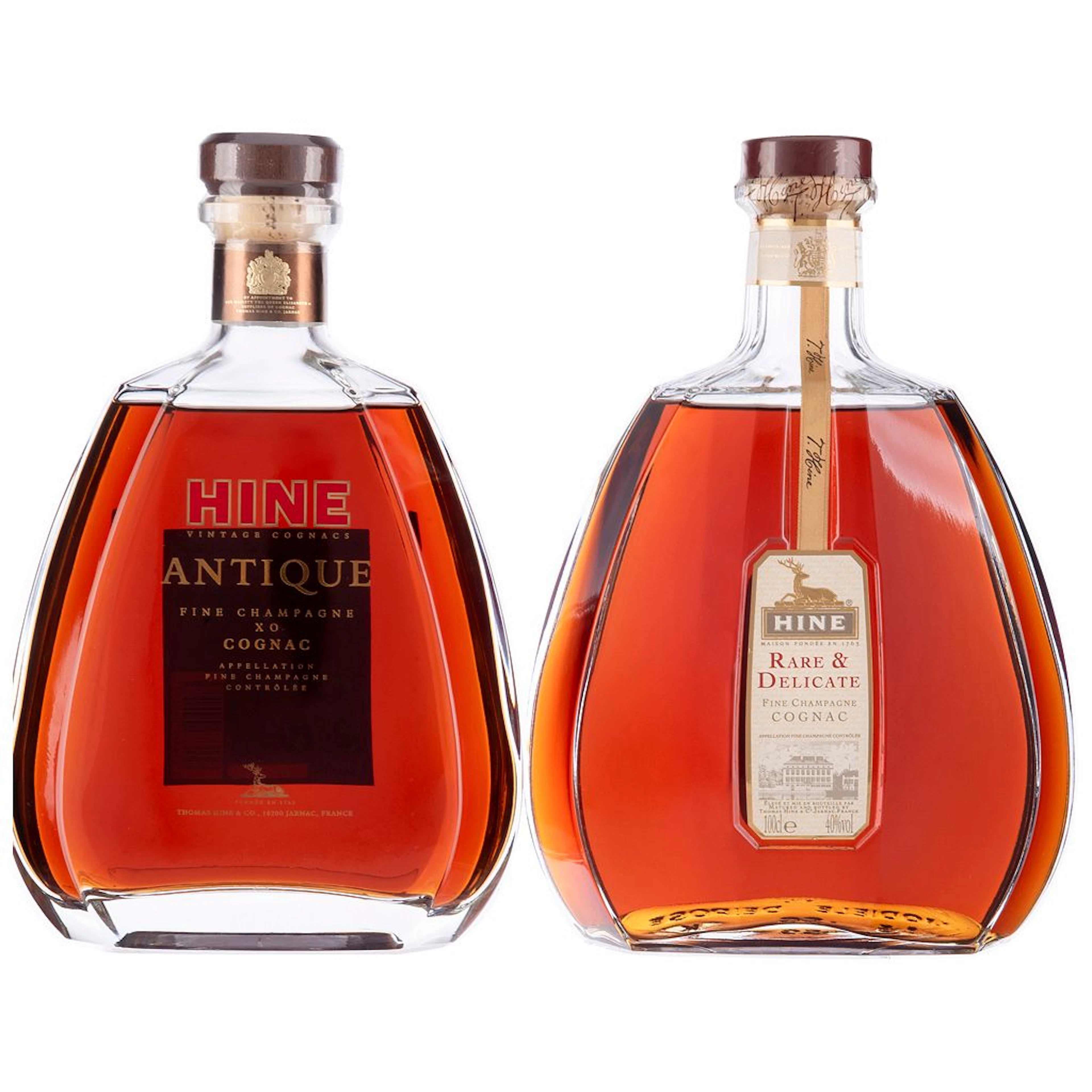 Hine Antique XO Vintage Bottle: Años 80 y Hine Rare & Delicate