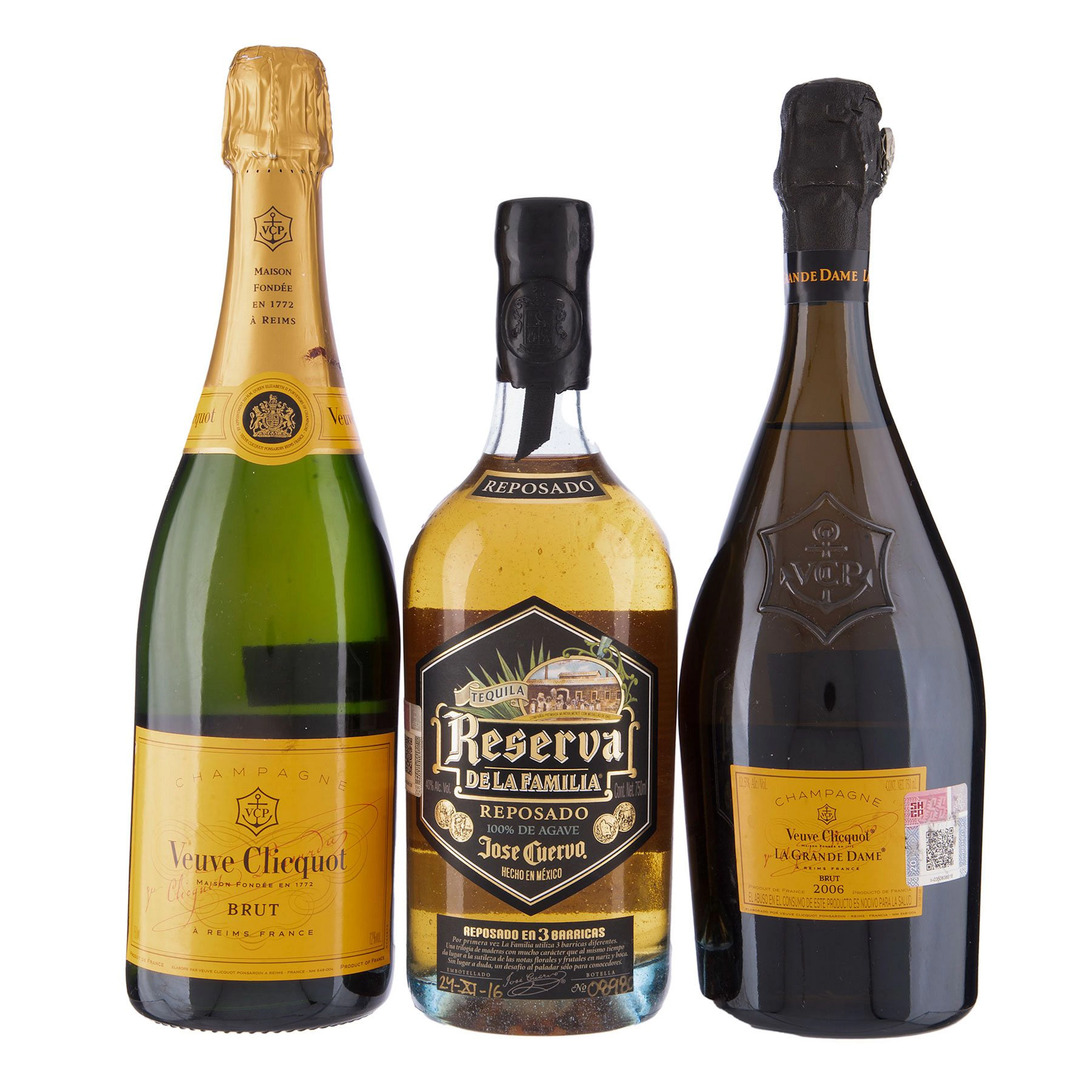 La Grande Dame Vintage: 2006. Jose Cuervo Reserva de la familia Tequila