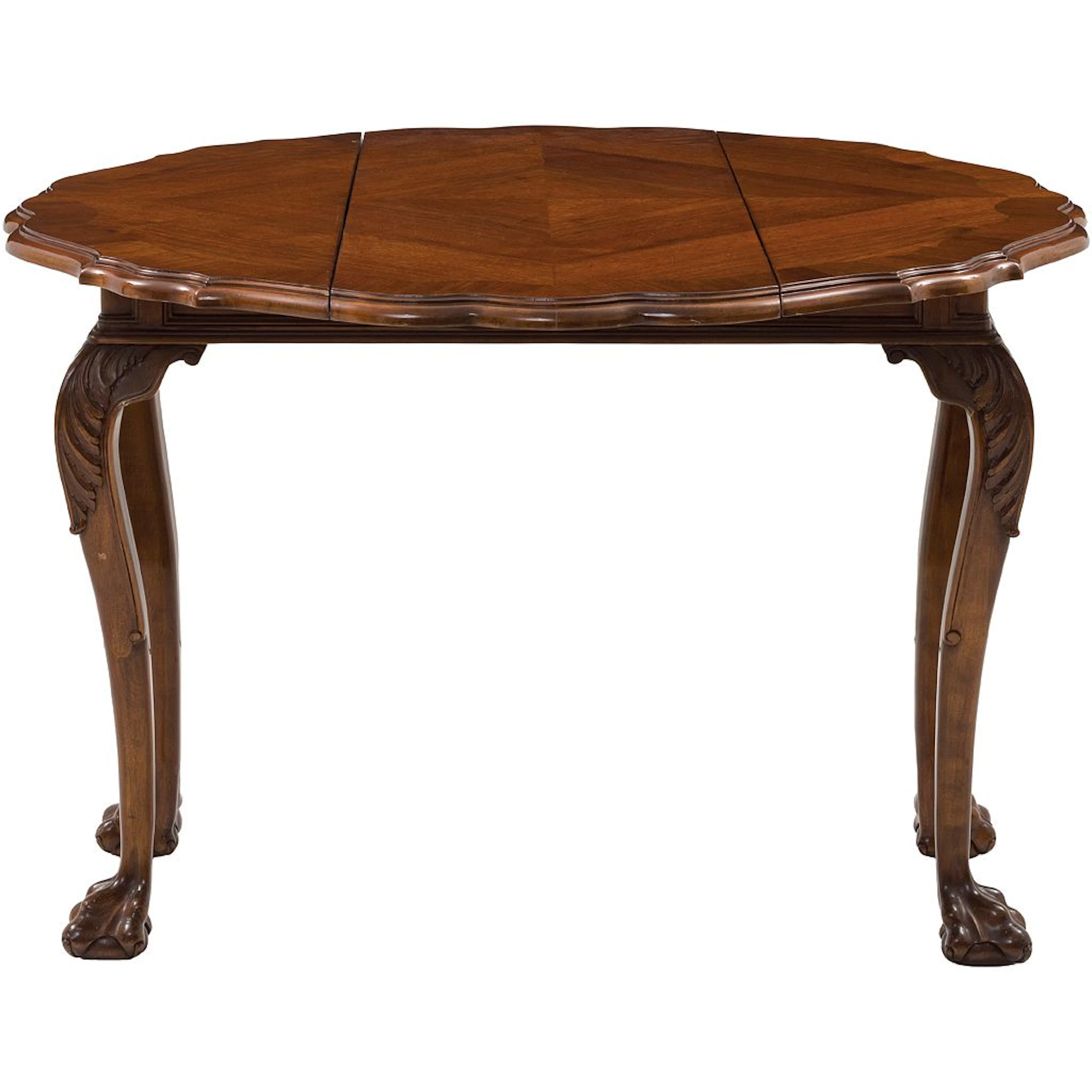 MESA DE ALAS MÉXICO, SIGLO XX Estilo CHIPPENDALE En madera tallada