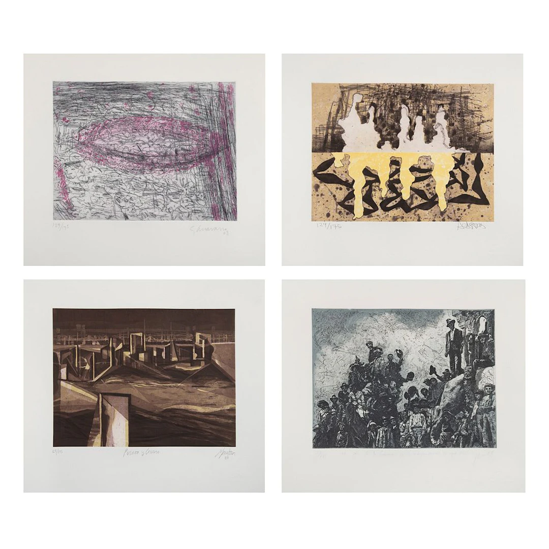 ARTISTAS VARIOS. Carpeta texturas de la ciudad. Firmados y fechados