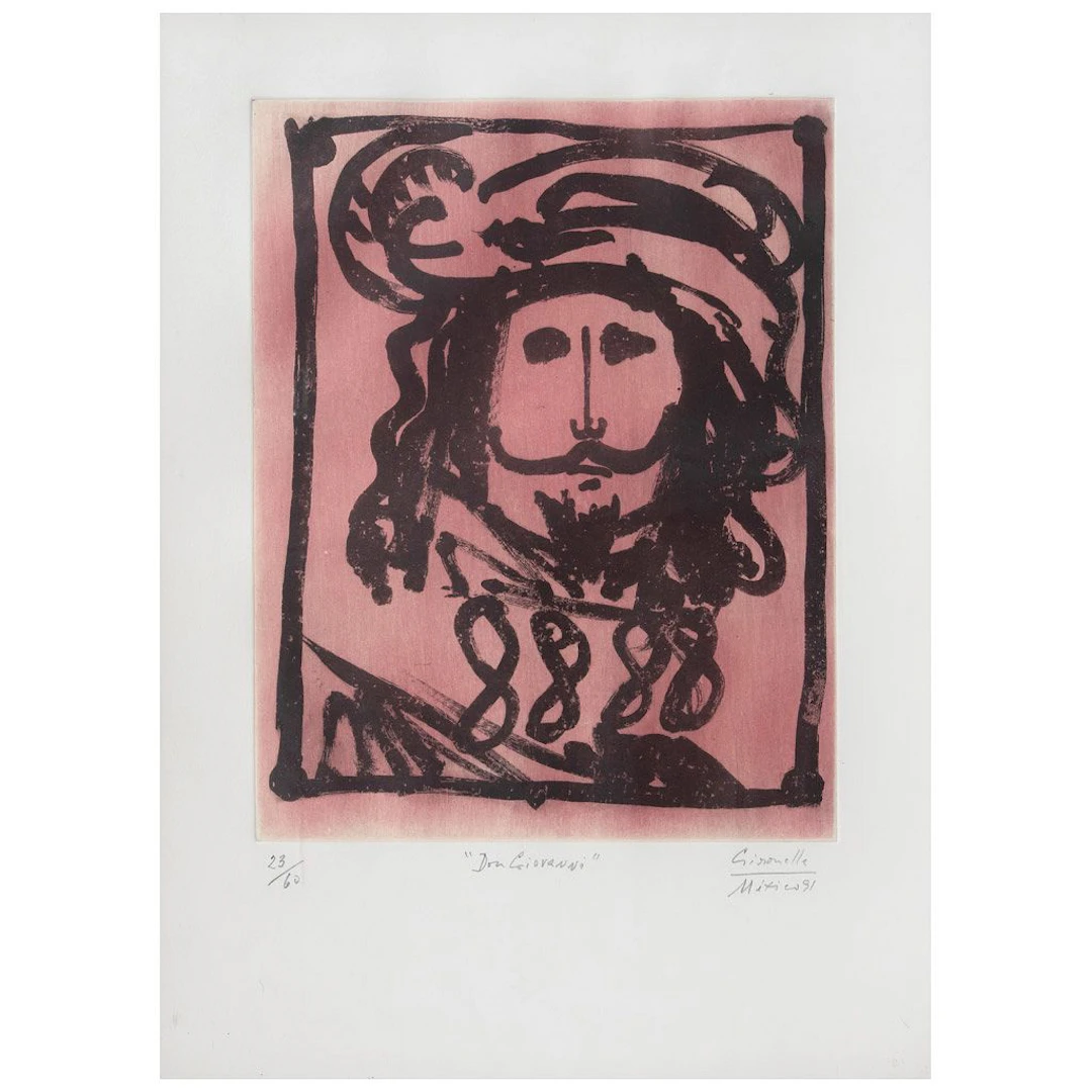 ALBERTO GIRONELLA. Don Giovanni. Firmado y fechado 91. Grabado al
