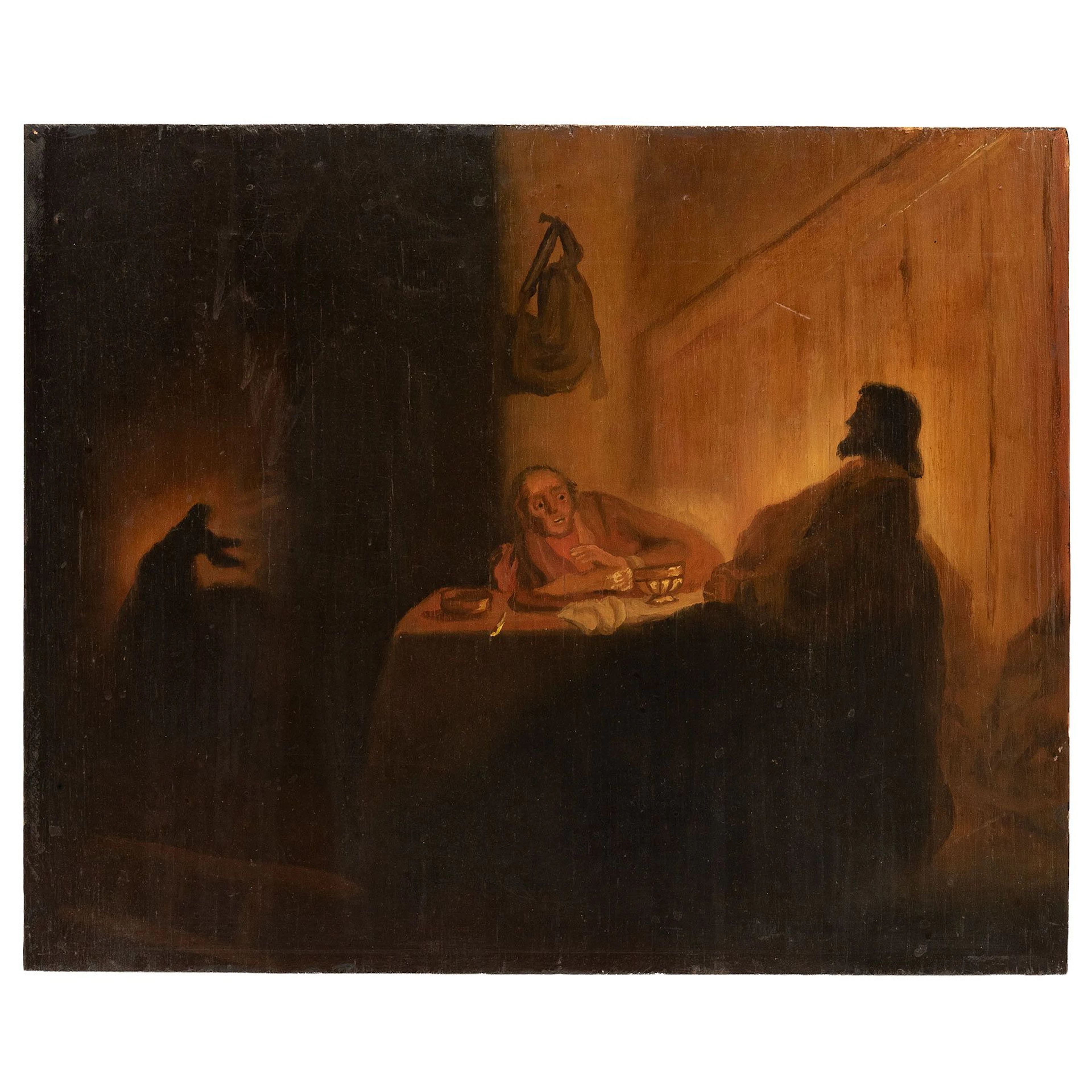 LA CENA DE EMAÚS. EUROPA, SIGLO XX. Óleo sobre tabla. A la manera