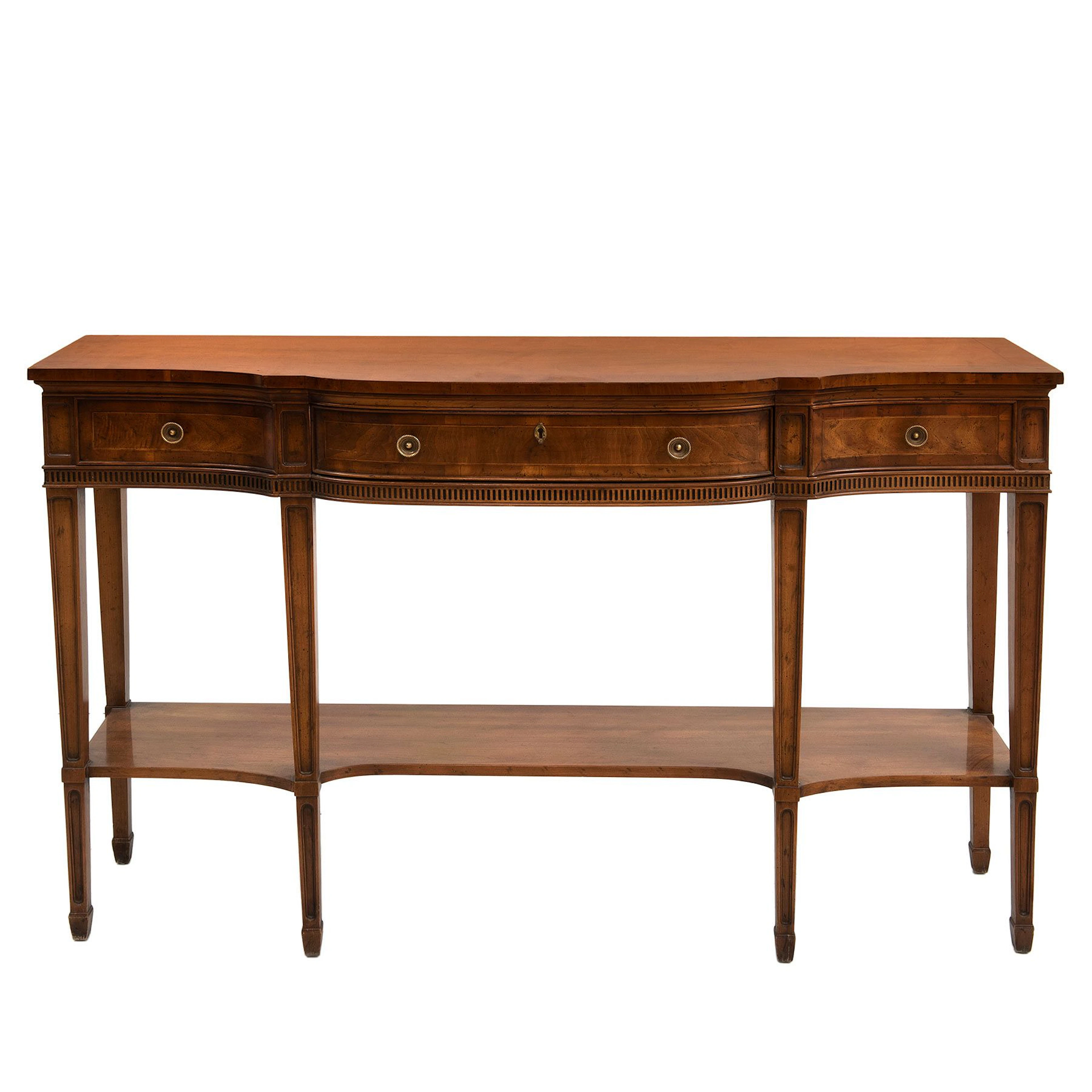 MESA CONSOLA, EE. UU, SXX. De la marca Drexel Heritage. En madera