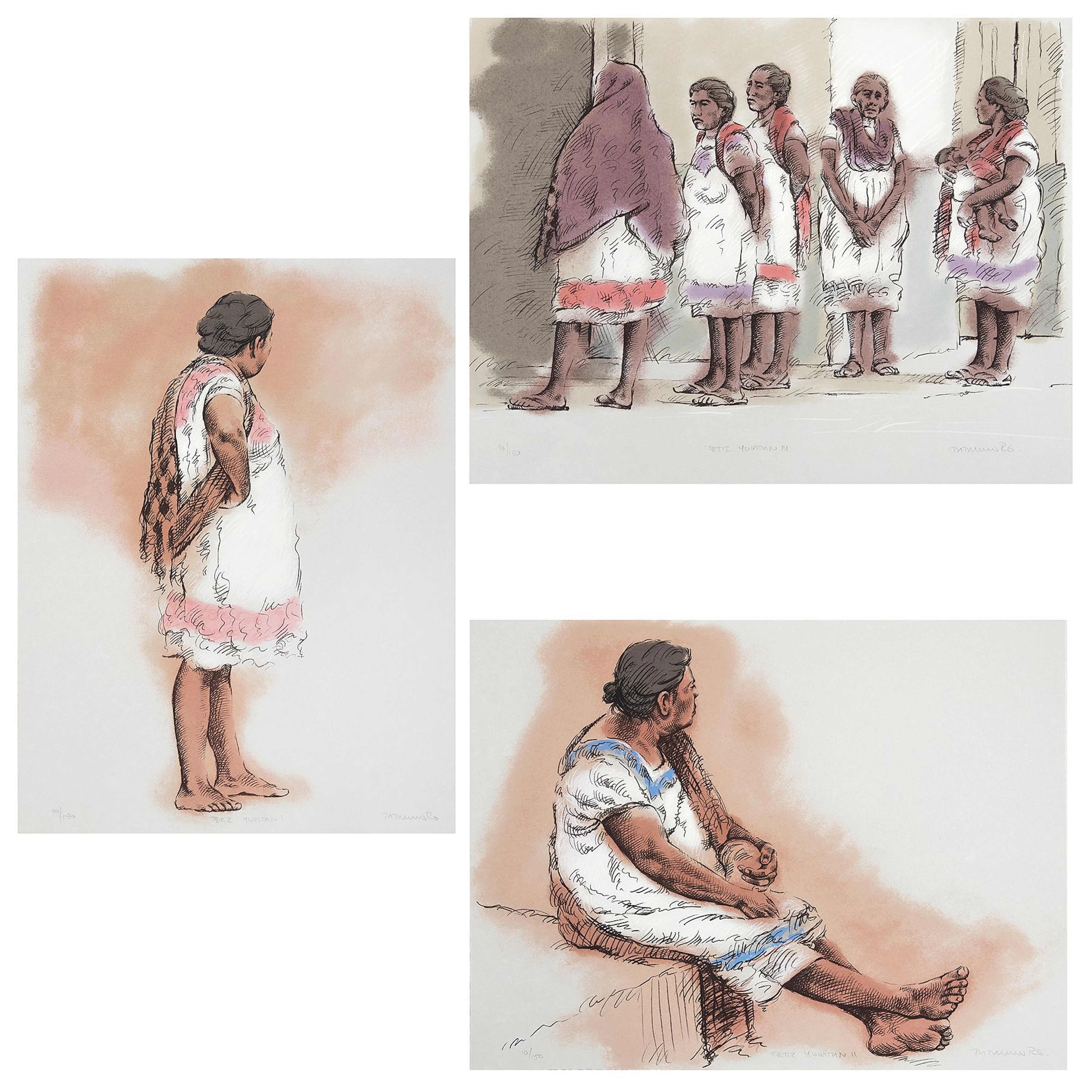 PATRICIO ROBLES GIL. Tetiz Yucatán I, II y III, de la carpeta Mayas.