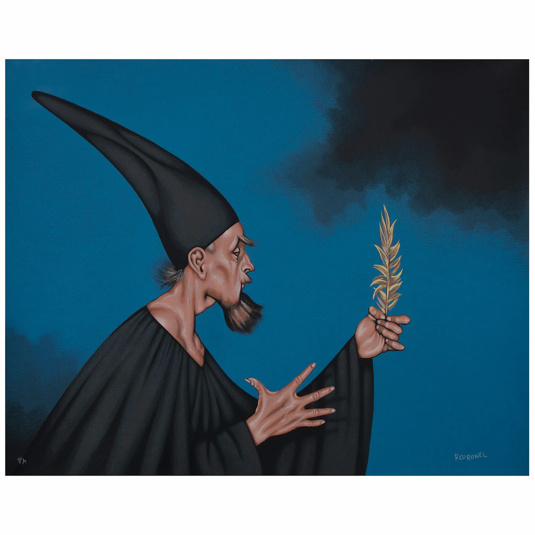 RAFAEL CORONEL. La pluma. Firmada. Serigrafía P/ A. 74 x 92 cm medidas totales