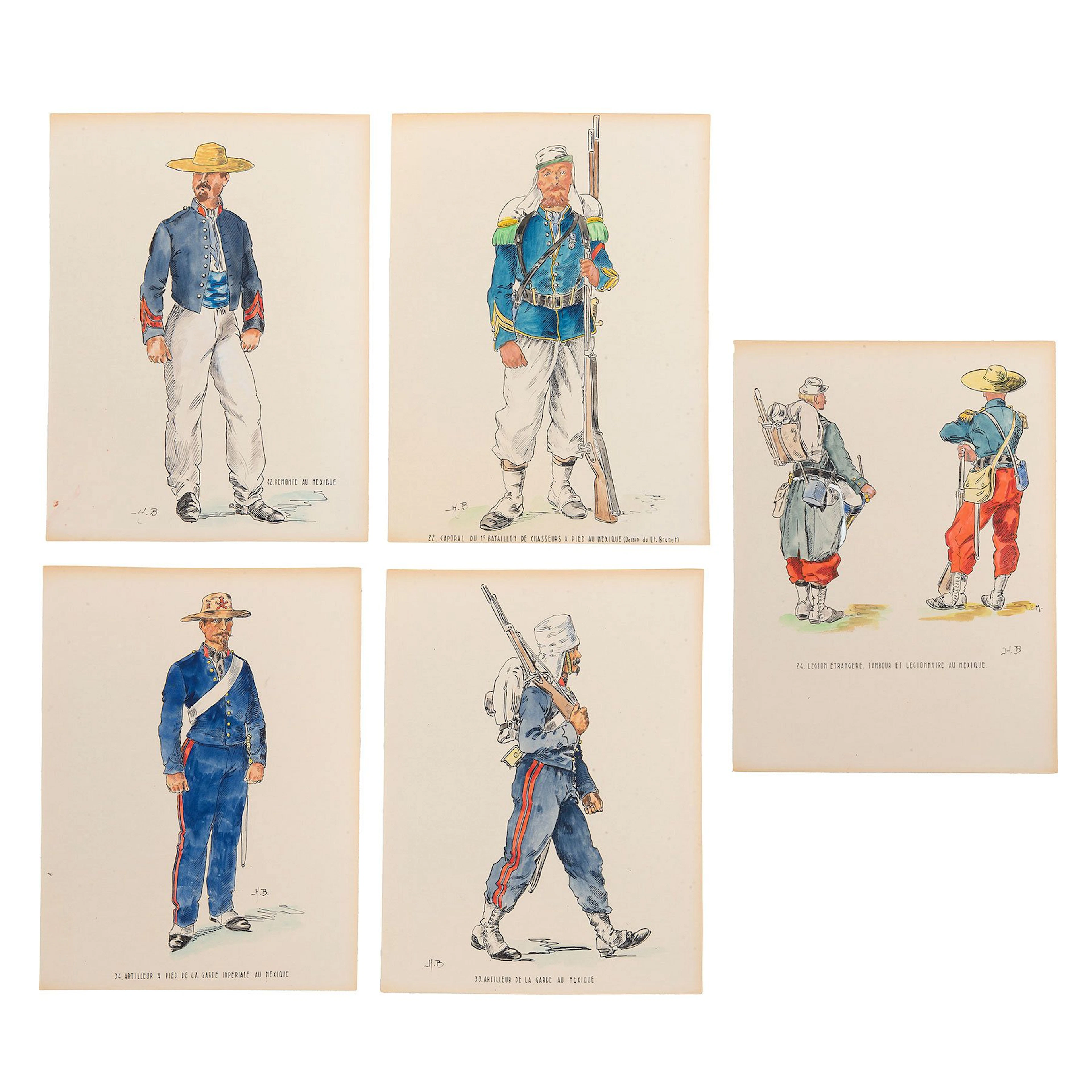 UNIFORMES MILITARES DEL SEGUNDO IMPERIO MEXICANO HENRI BOISSELIER