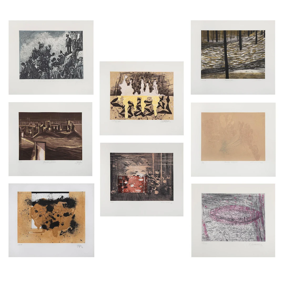 ARTISTAS VARIOS. Carpeta texturas de la ciudad. Firmados y fechados