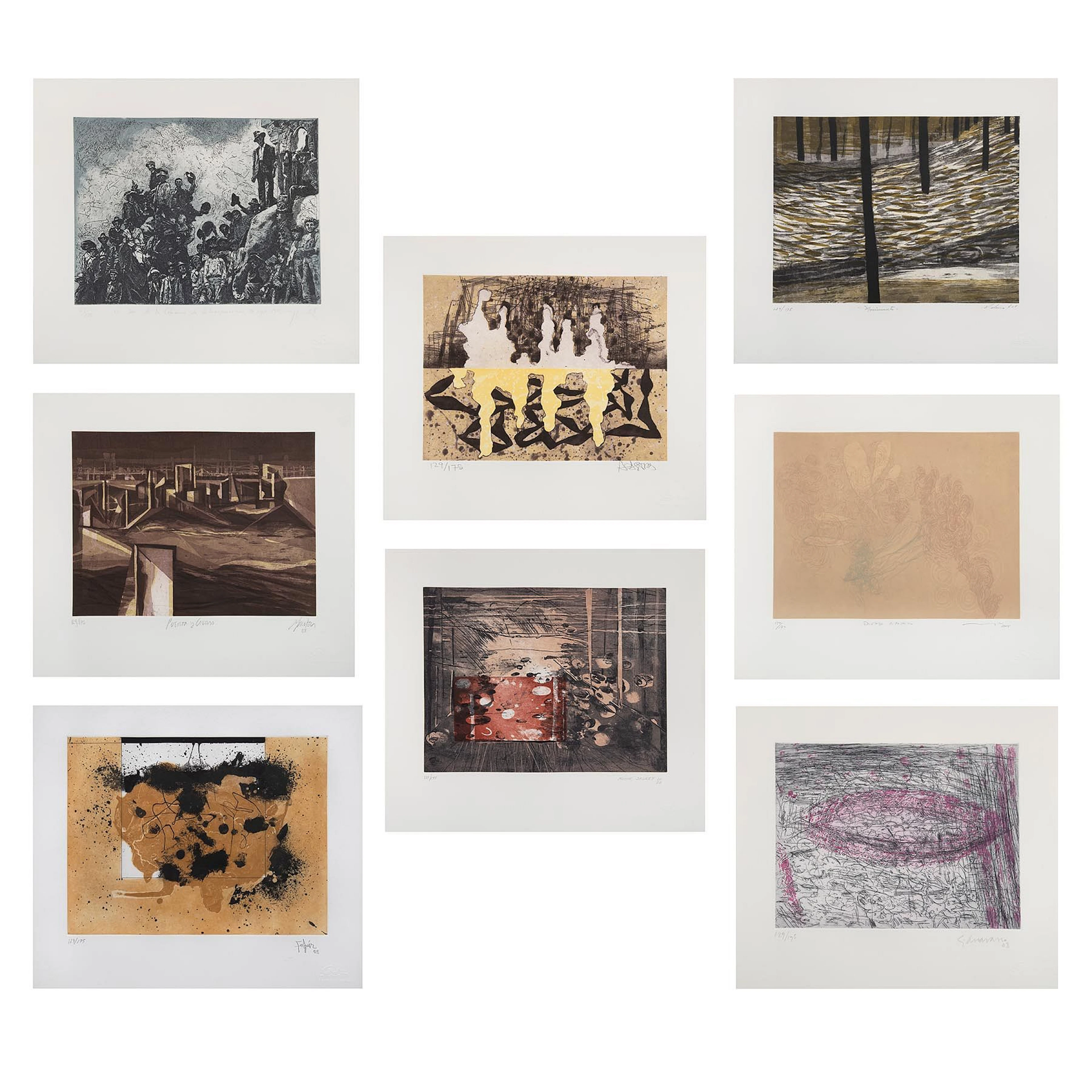 ARTISTAS VARIOS. Carpeta texturas de la ciudad. Firmados y fechados