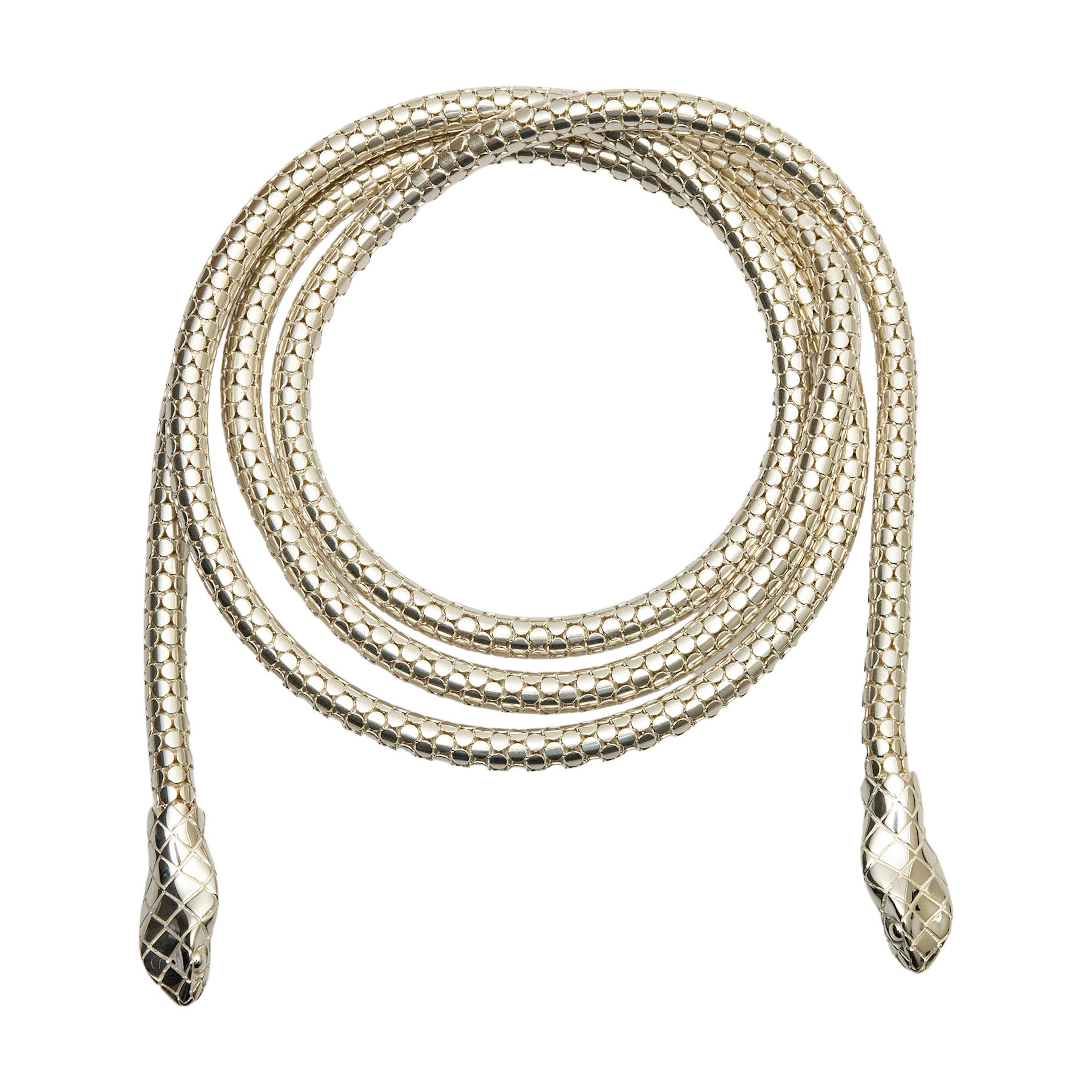 COLLAR SERPIENTE DE LA FIRMA TANE EN PLATA .925