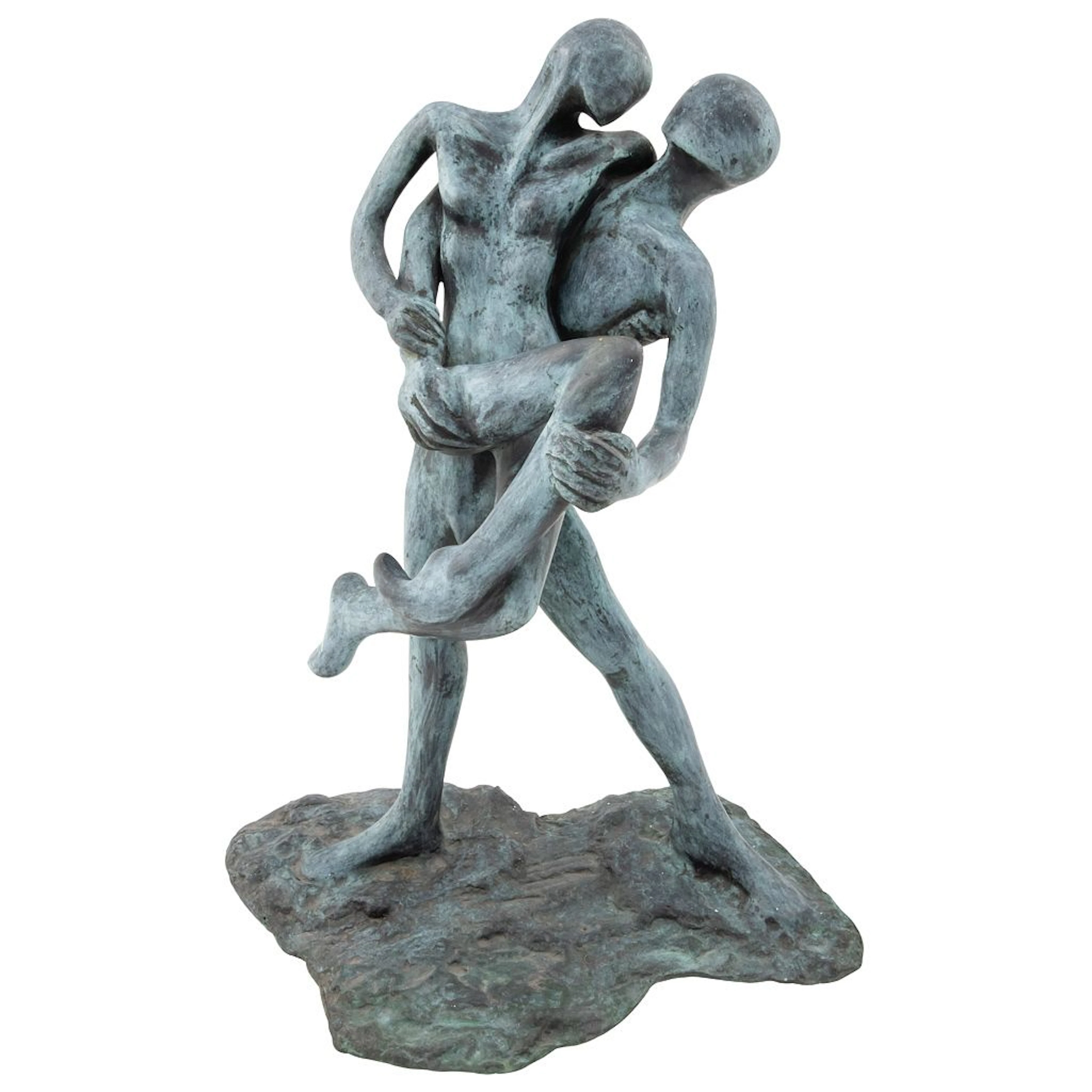 CAROL MILLER. Pareja, 1984. Firmada. Escultura en bronce sin número