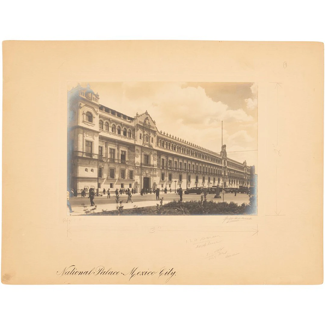 HUGO BREHME. NATIONAL PALACE MEXICO CITY Plata sobre gelatina. Firmada