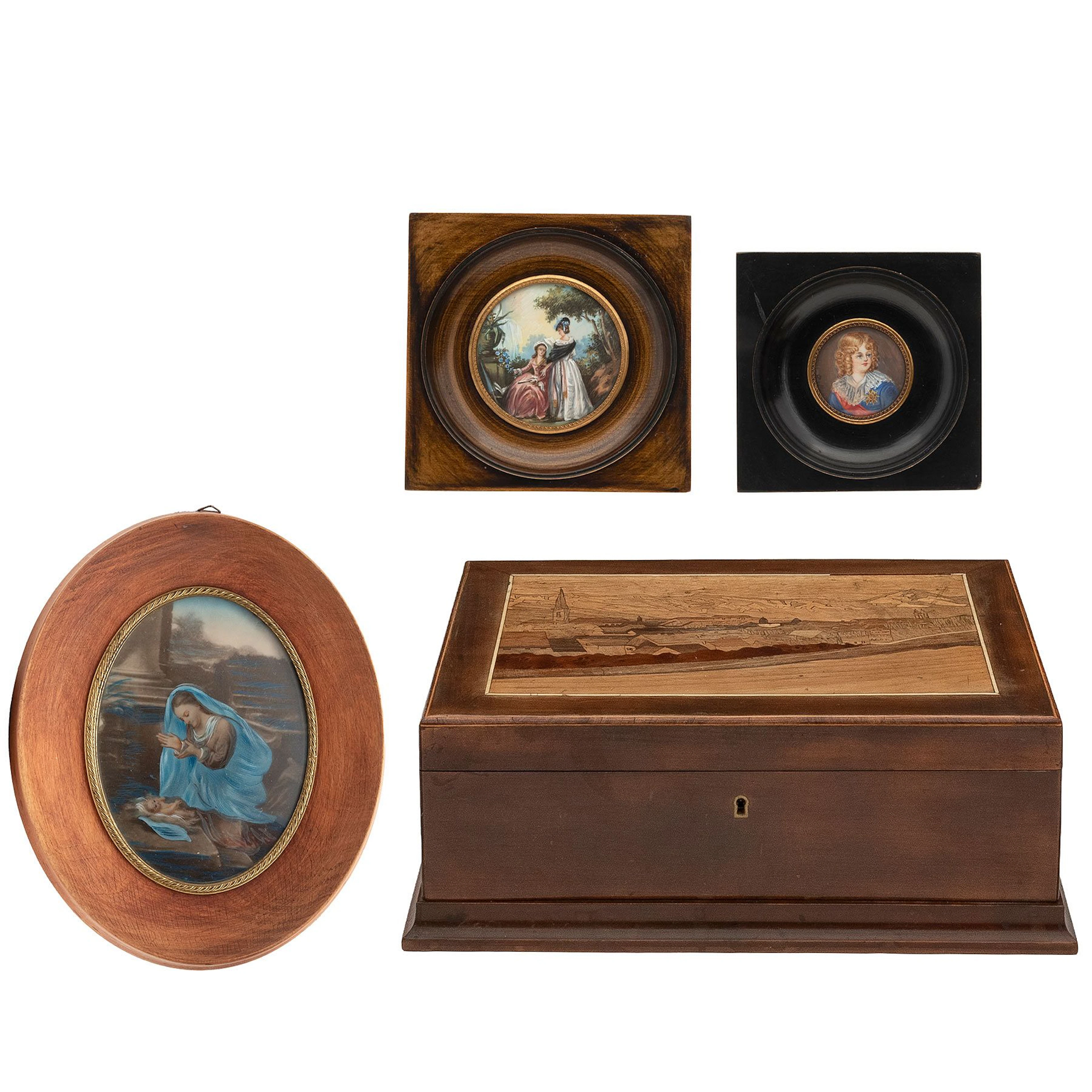 PINTURAS MINIATURA EUROPA, PRINCIPIOS DEL SIGLO XX Óleo sobre cartoncillo
