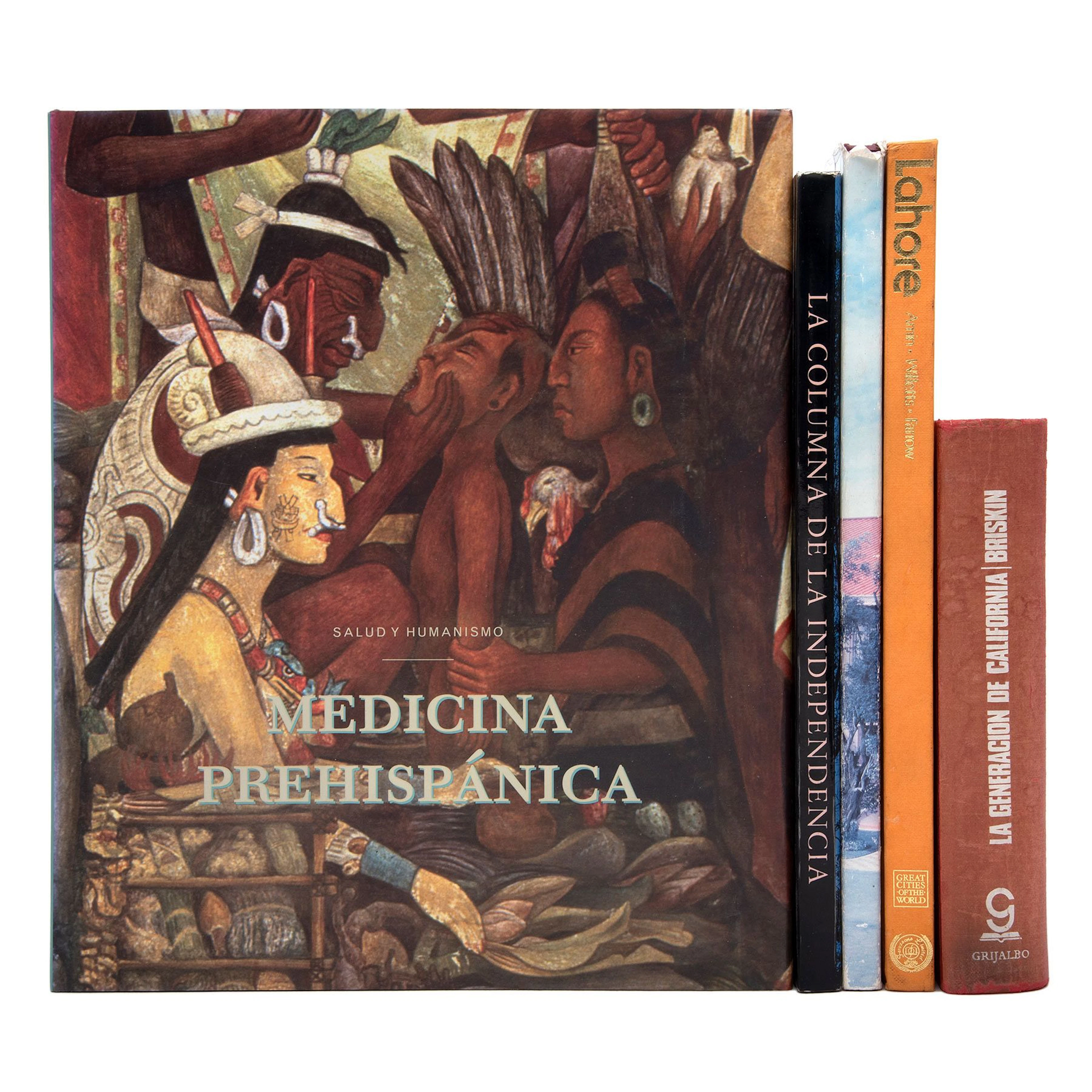 LIBROS VARIOS Varias épocas. Títulos: Medicina prehispánica, La columna