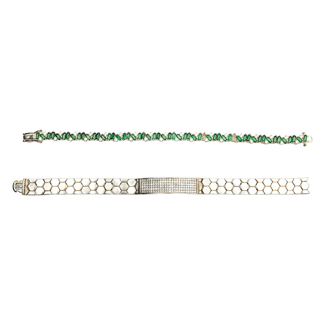 DOS PULSERAS DIFERENTES DISEÑOS EN PLATA .925