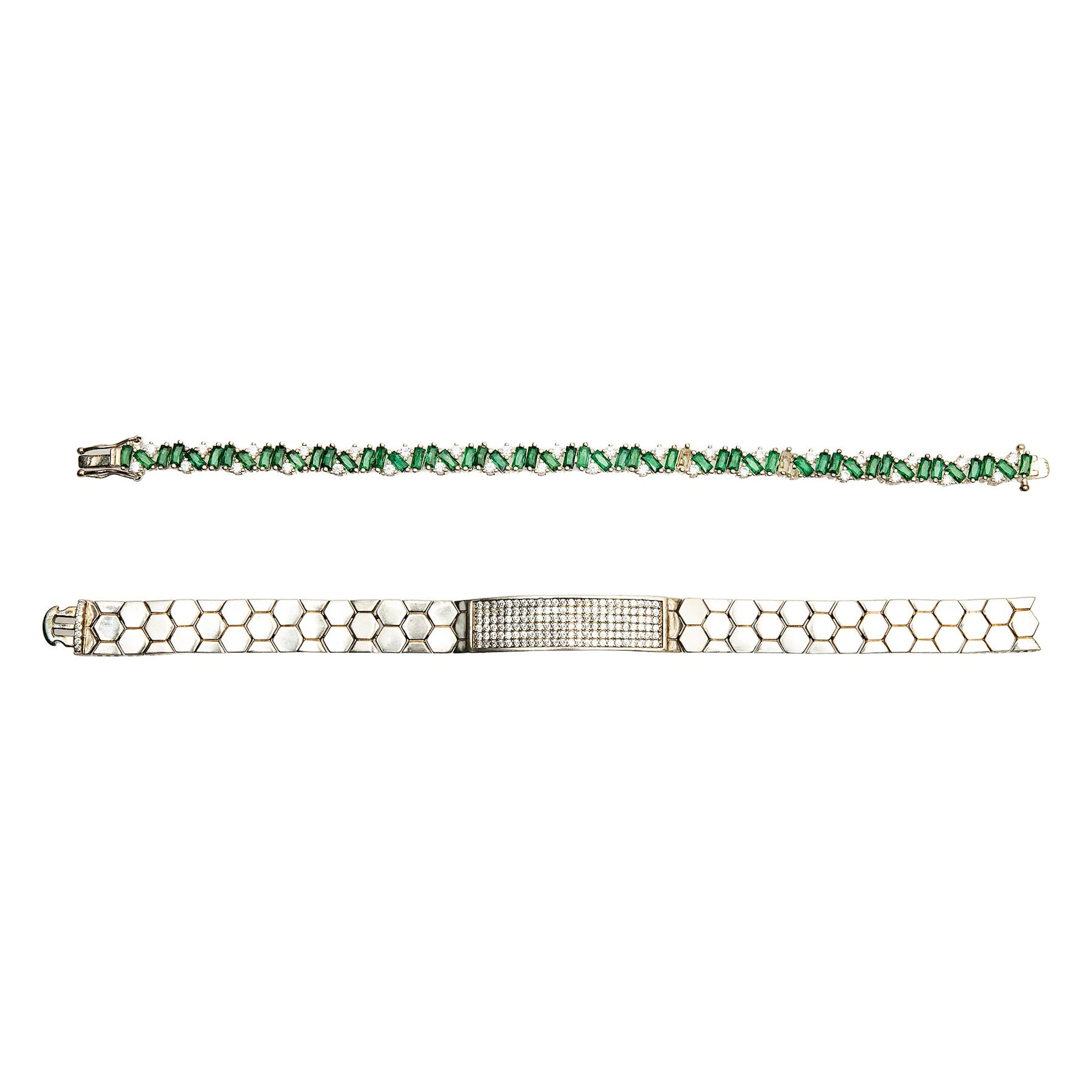 DOS PULSERAS DIFERENTES DISEÑOS EN PLATA .925