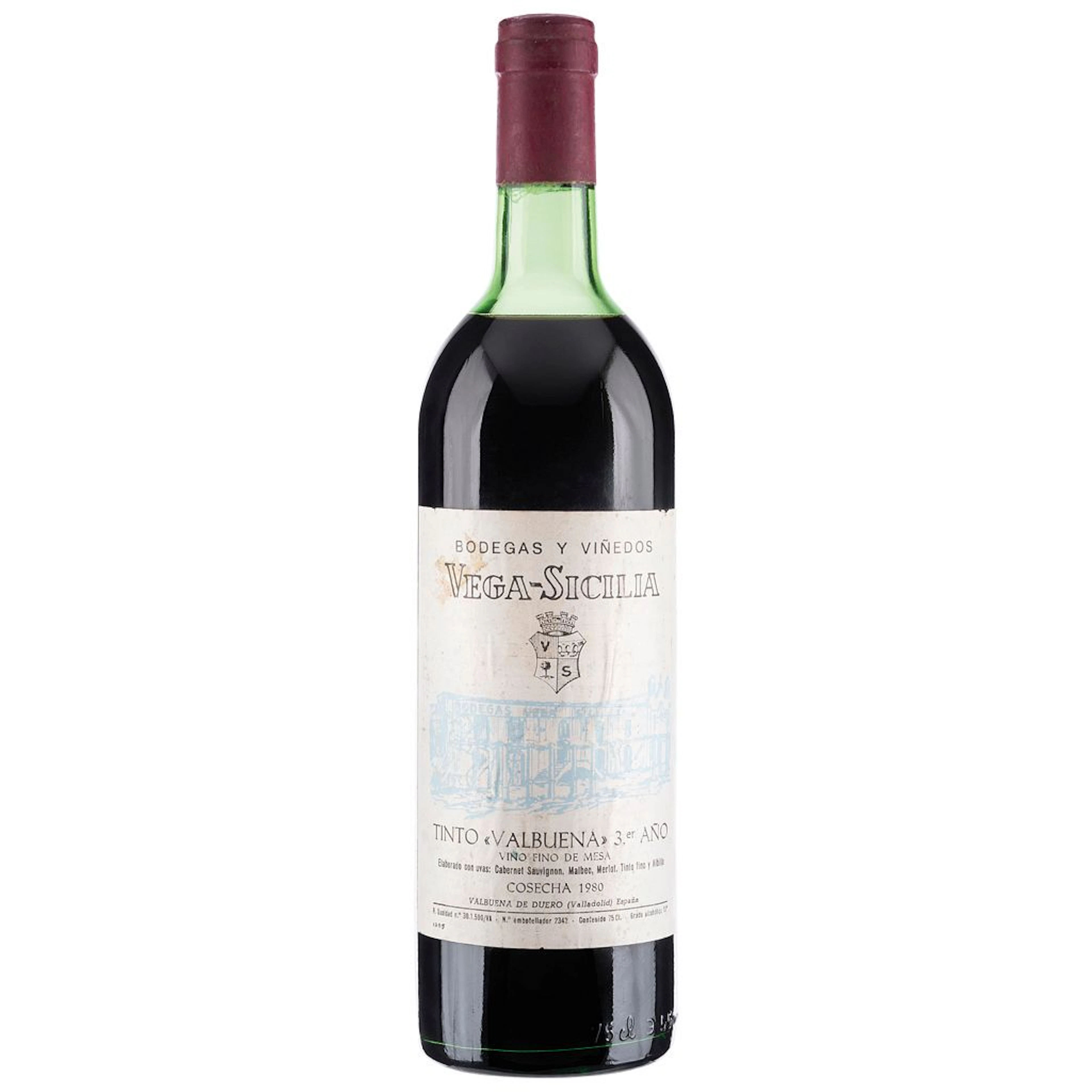 Vega Sicilia "Tinto Valbuena 3º" Cosecha: 1980 Ribera del Duero, España