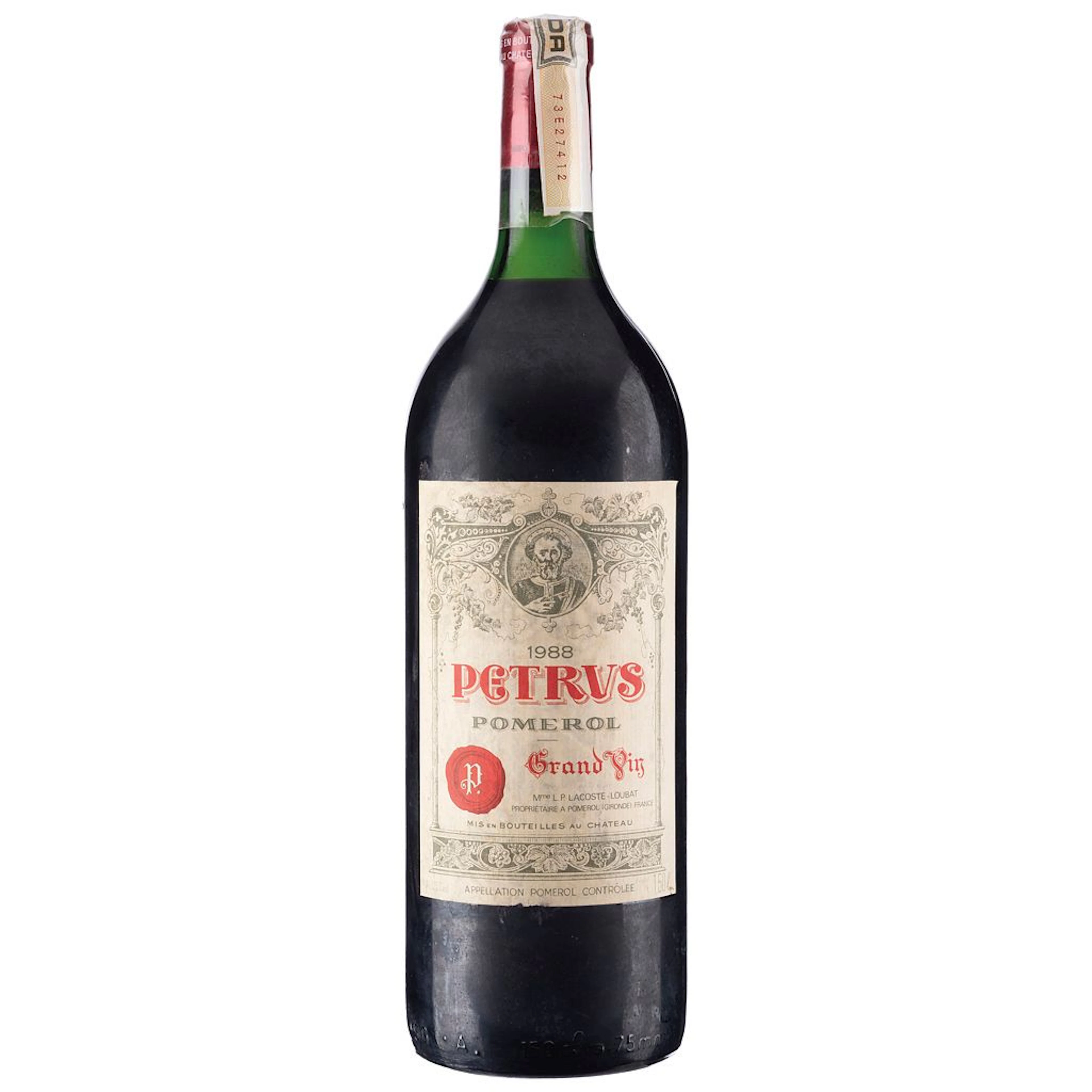 Petrus "Magnum" Cosecha: 1988 Pomerol, Francia Nivel: en el cuello