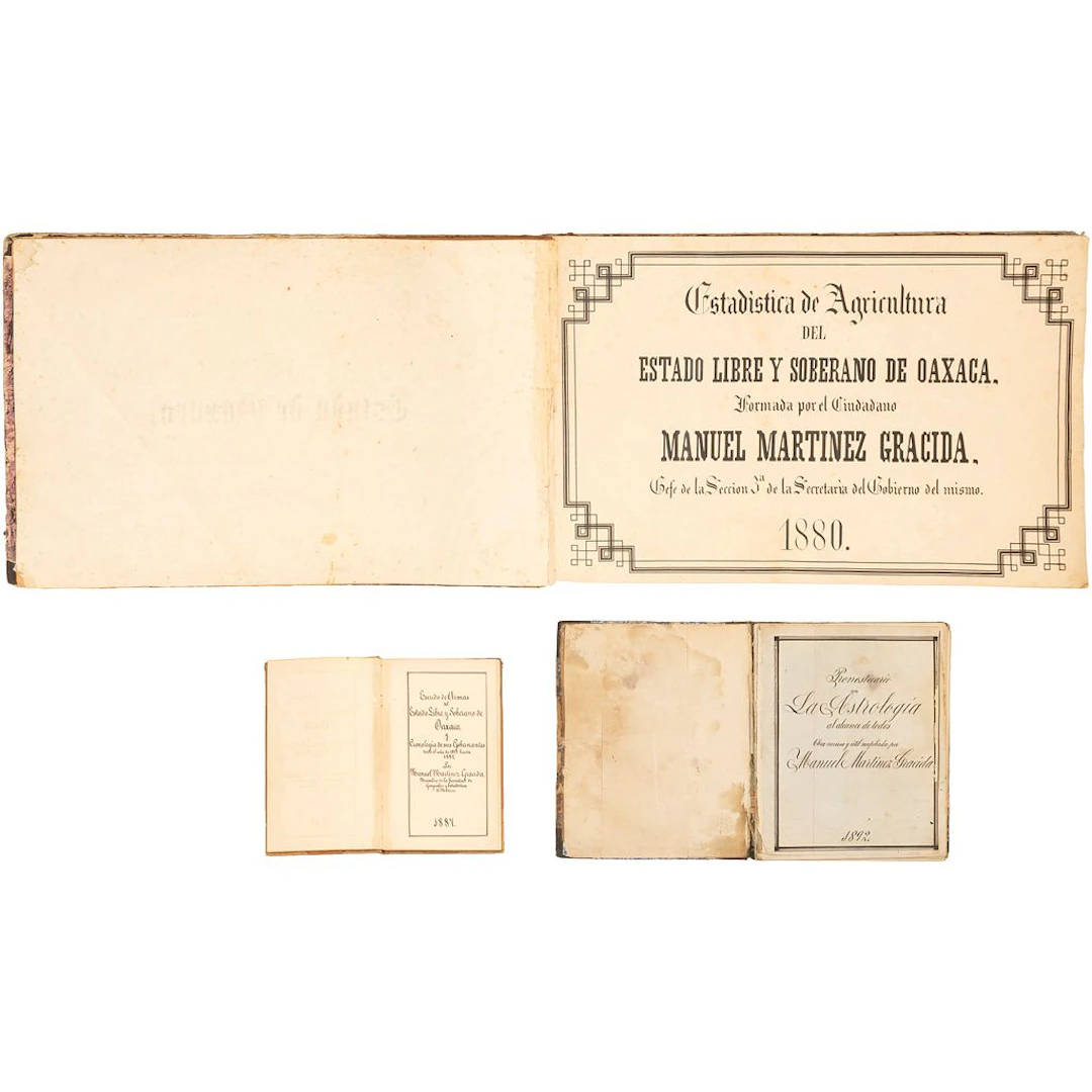 OBRAS DE MANUEL MARTÍNEZ GRACIDA ESTADÍSTICA DE AGRICULTURA DEL ESTADO