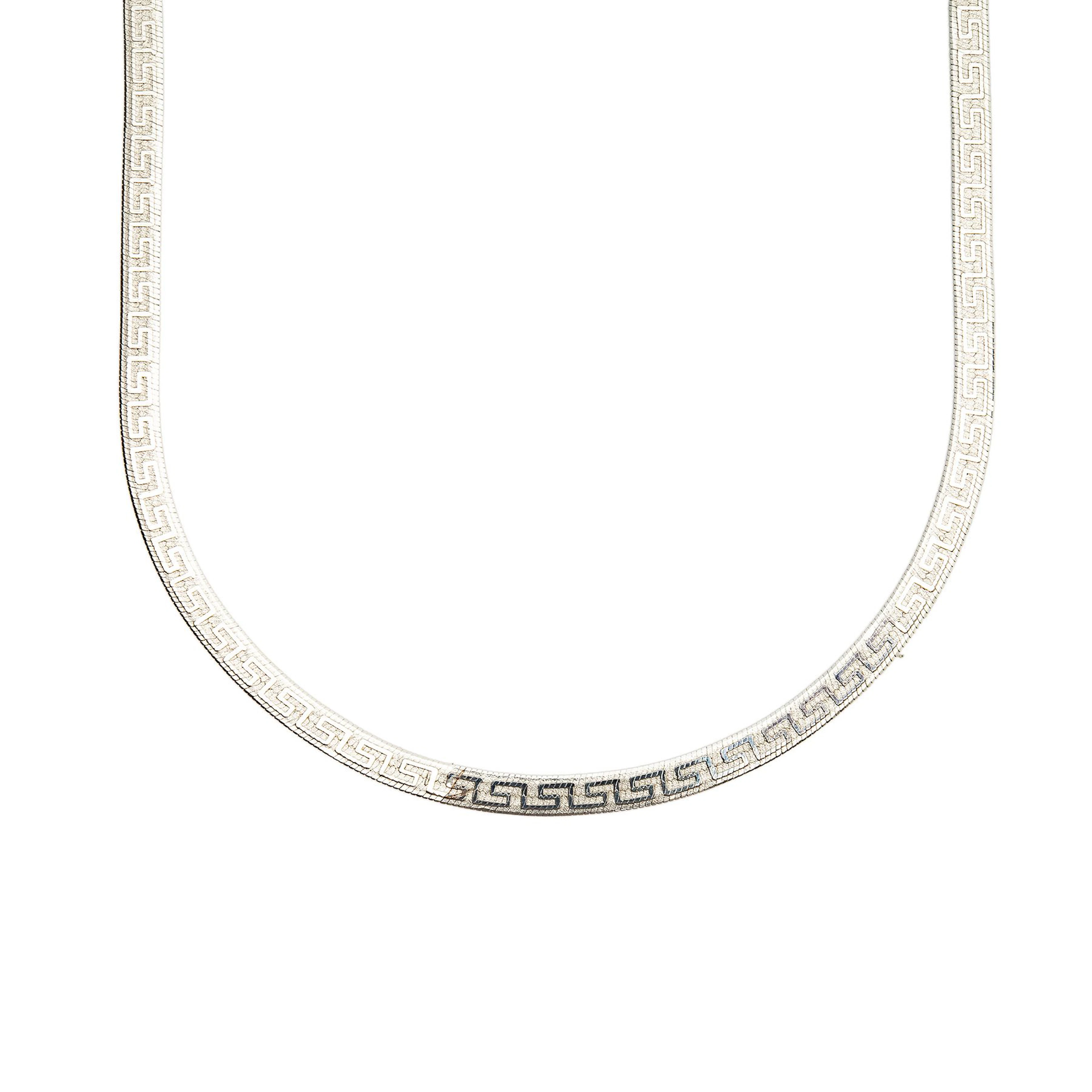 GARGANTILLA SNAKE SKIN EN ORO BLANCO DE 14K